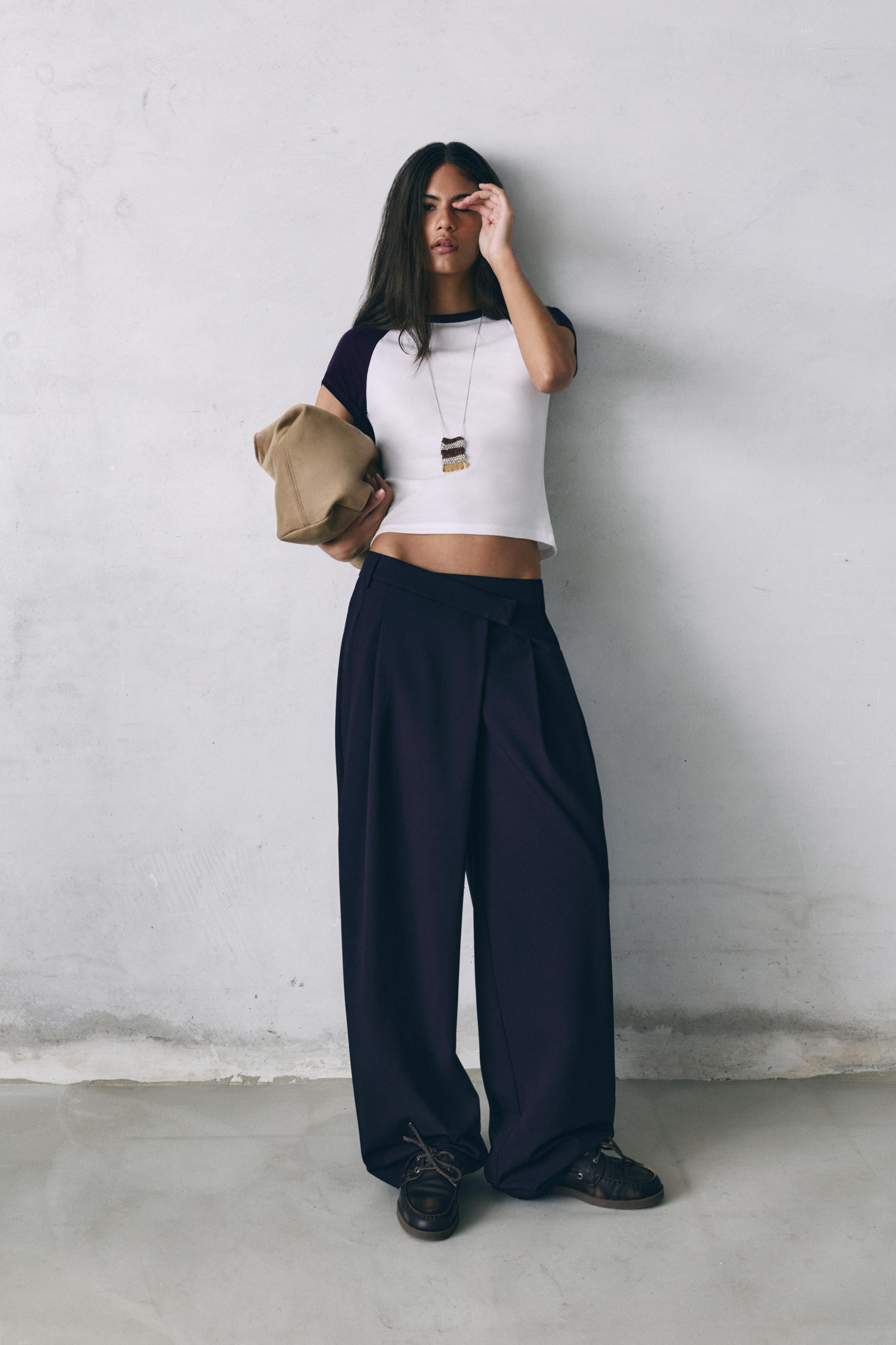 Pantaloni Eleganti A Vita Incrociata