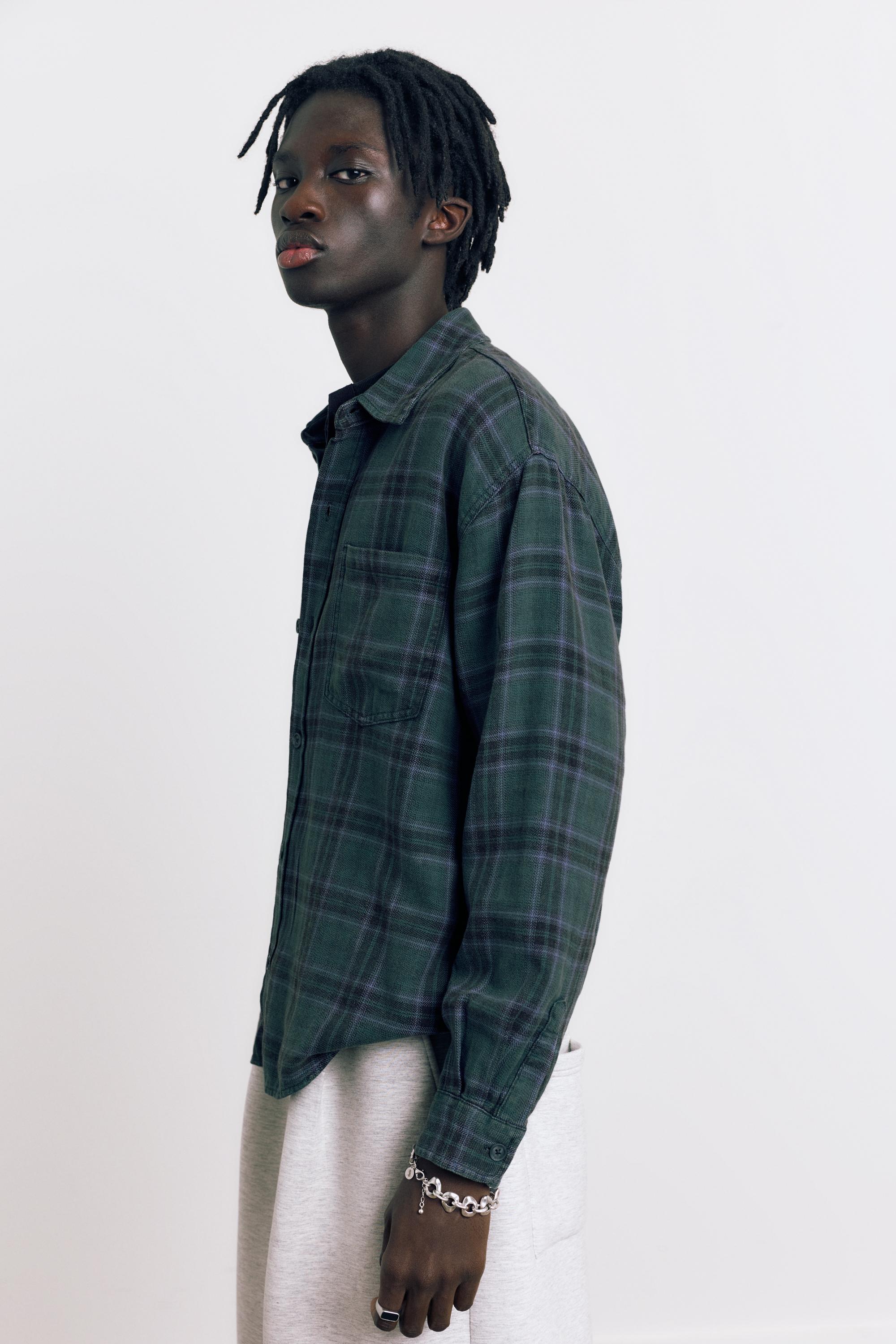 Uzun kollu kareli gömlek - Görsel 27