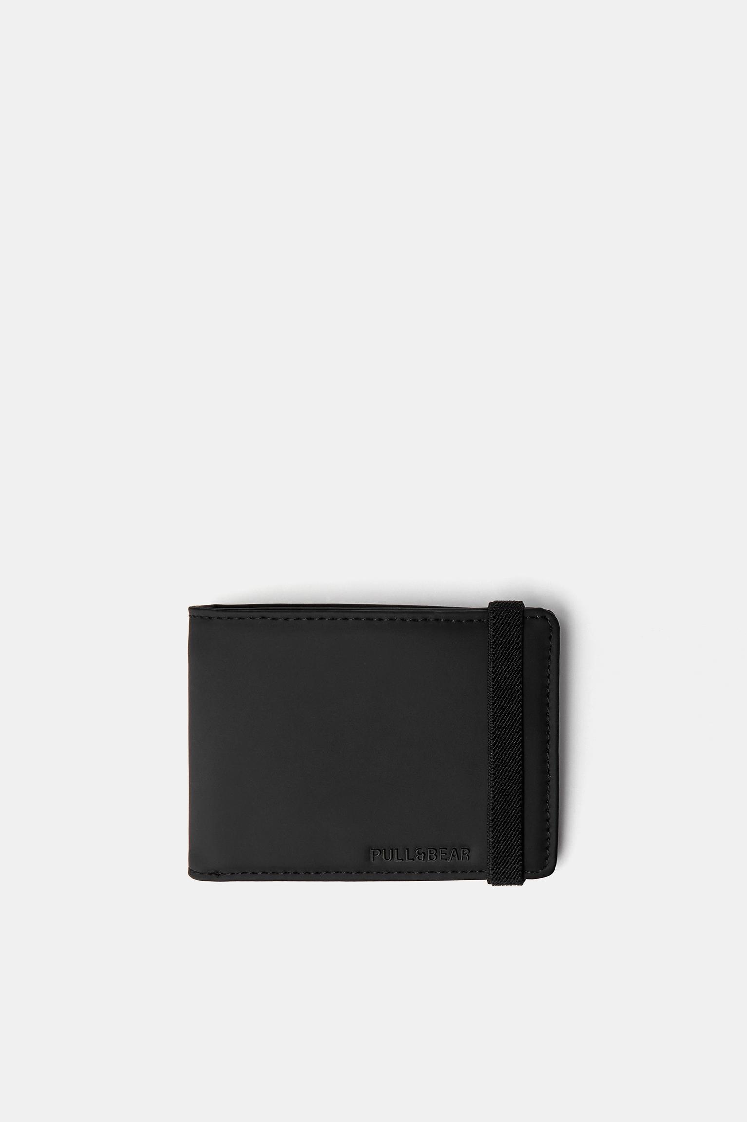 Rubberised wallet — Black