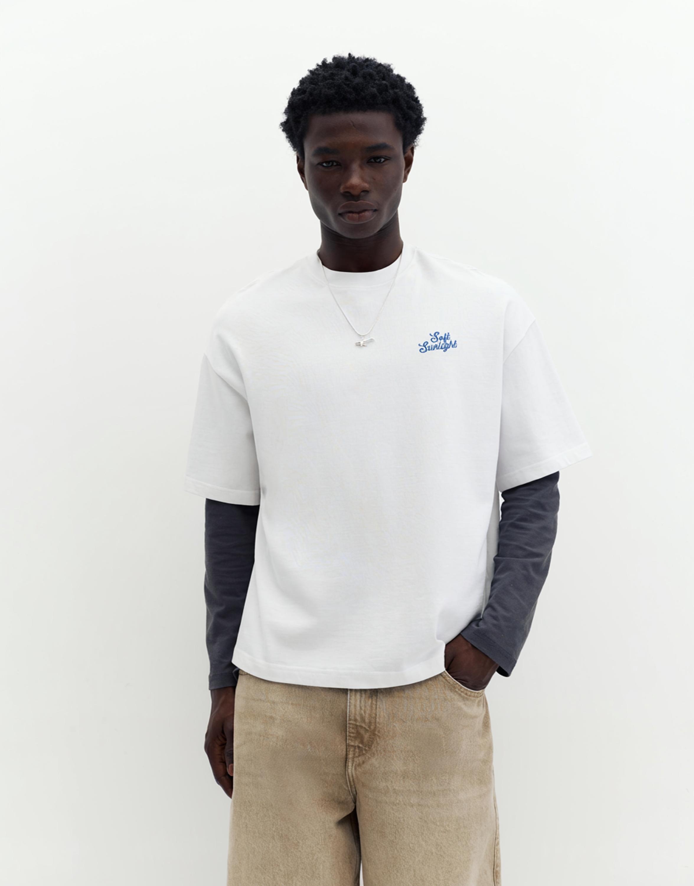 STWD peach graphic T-shirt — White