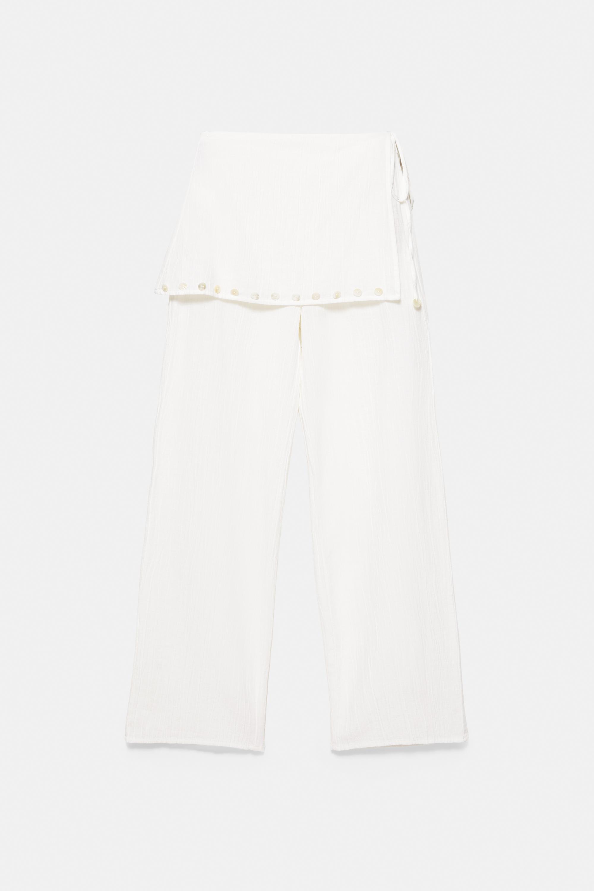 Flowy sarong trousers — Vanilla