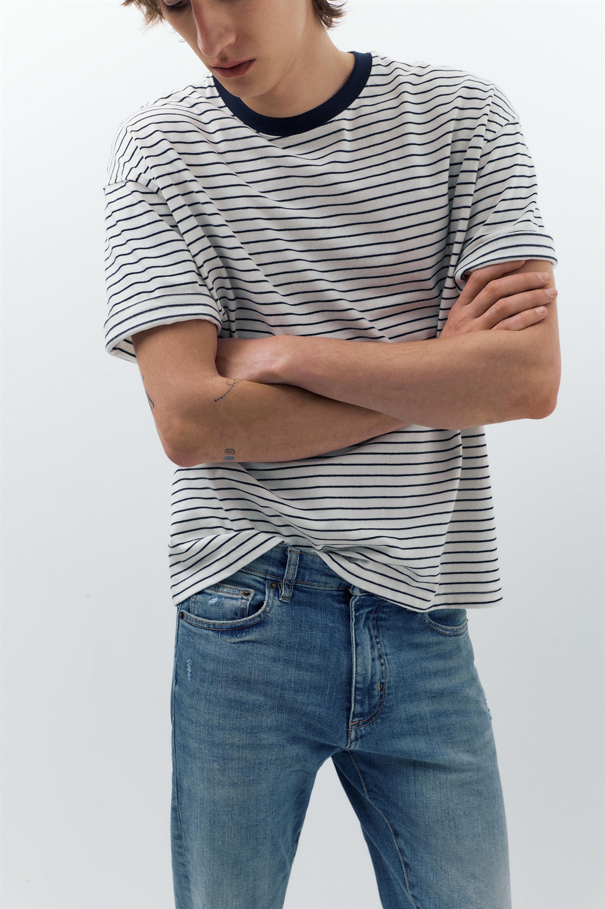 Ripped skinny jeans — Medium blue