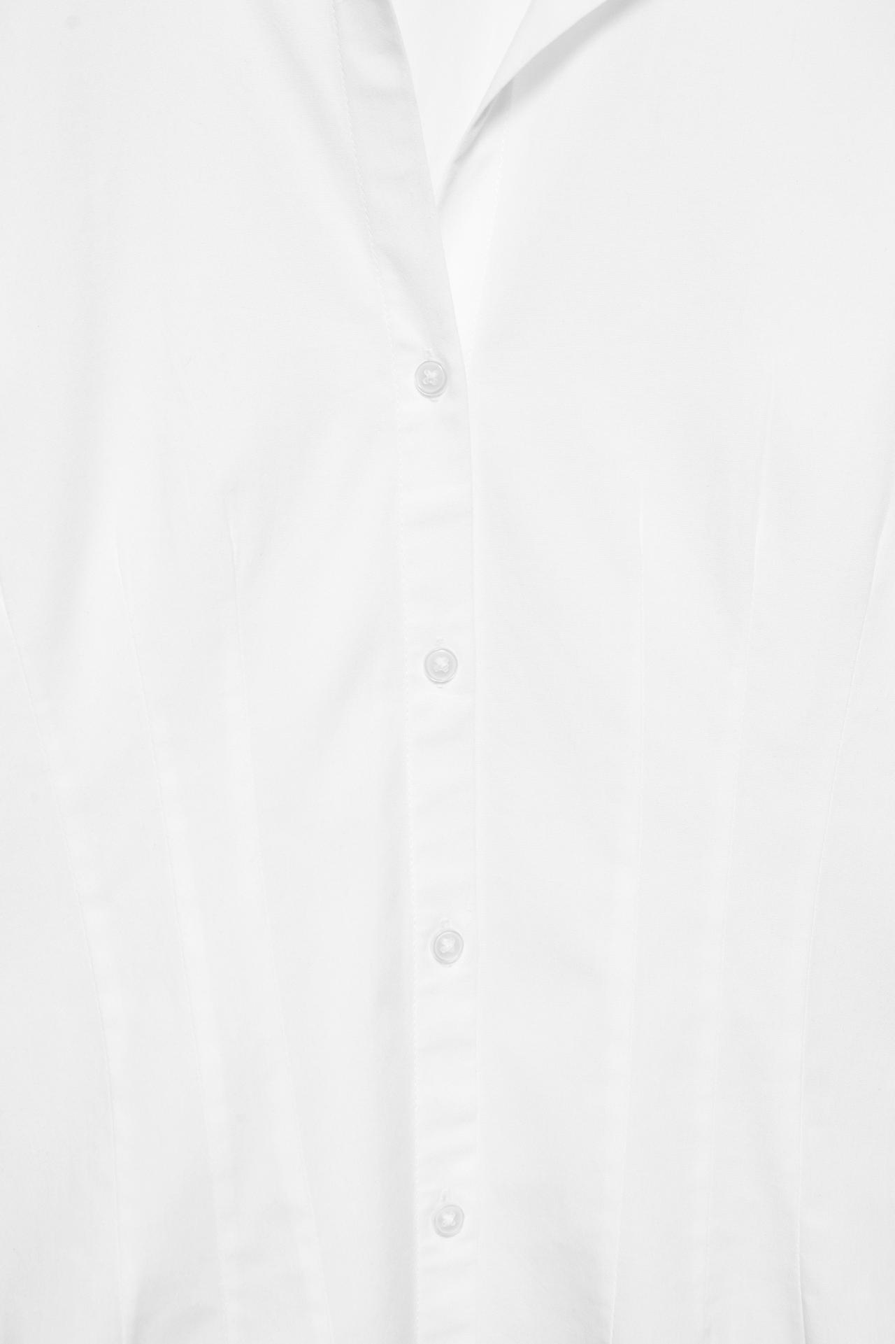 Fitted wide-cuff shirt — White