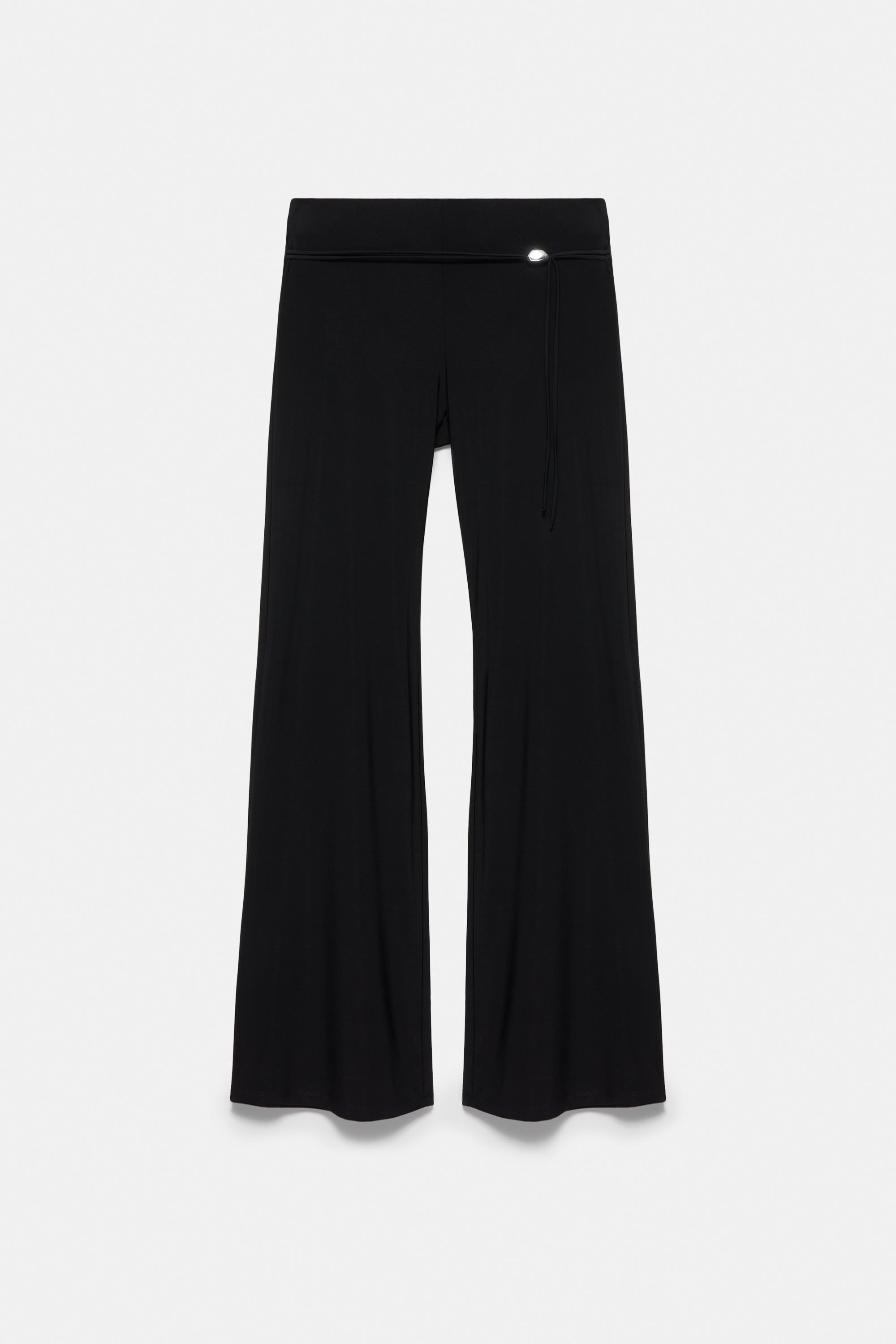 Black flared trousers — Black