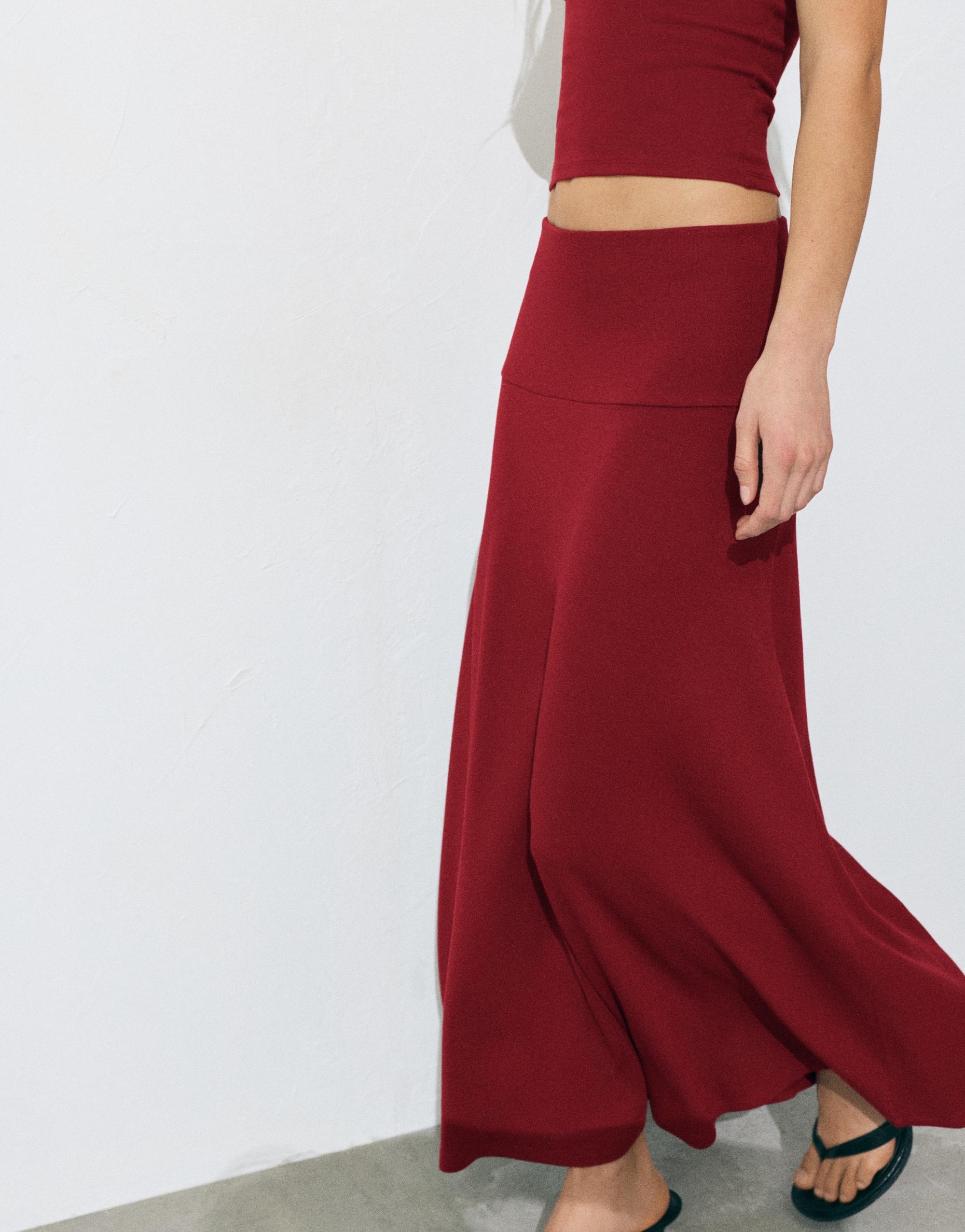 Evaze midi etek - Görsel 6