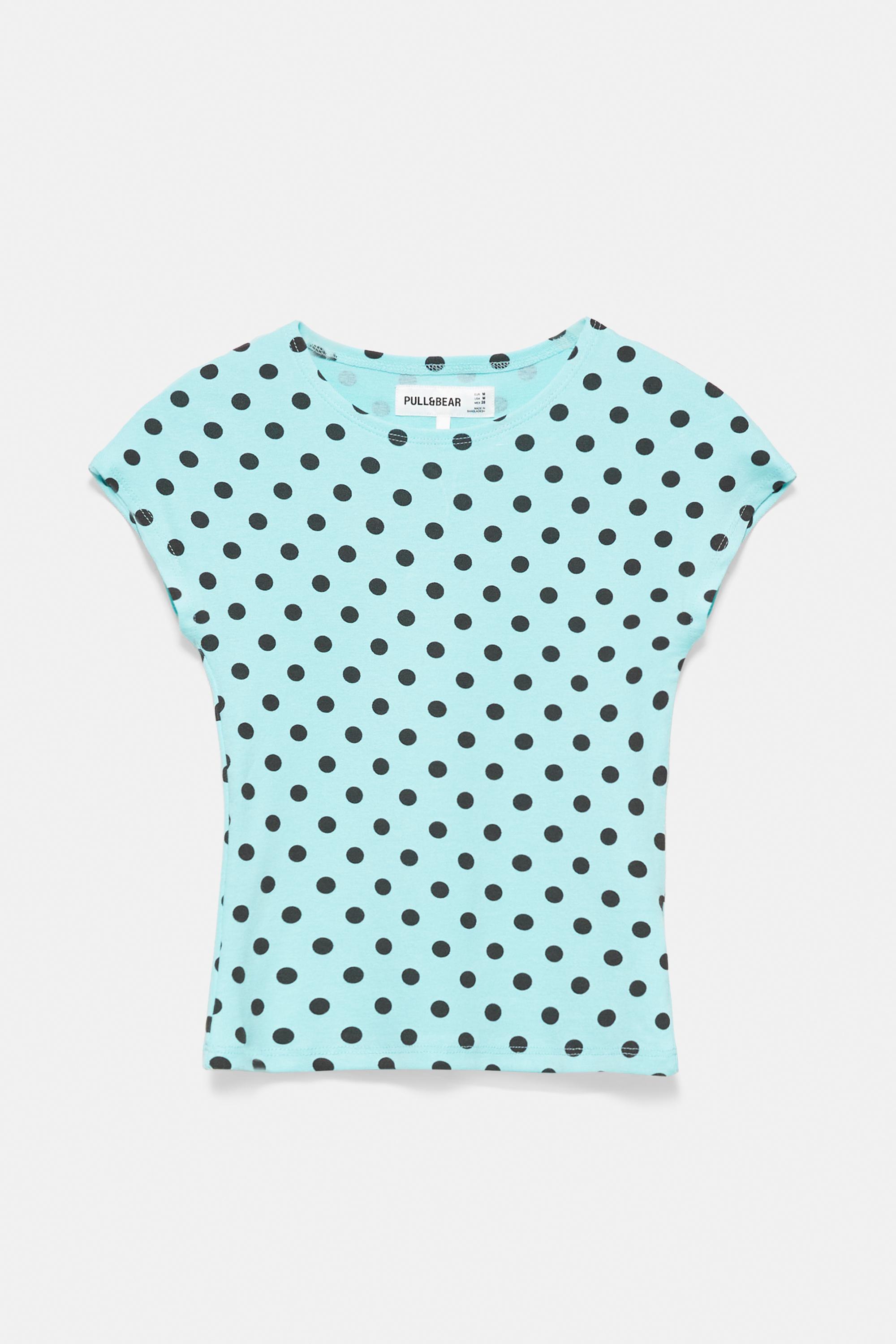 Fitted short sleeve T-shirt — Pale turquoise
