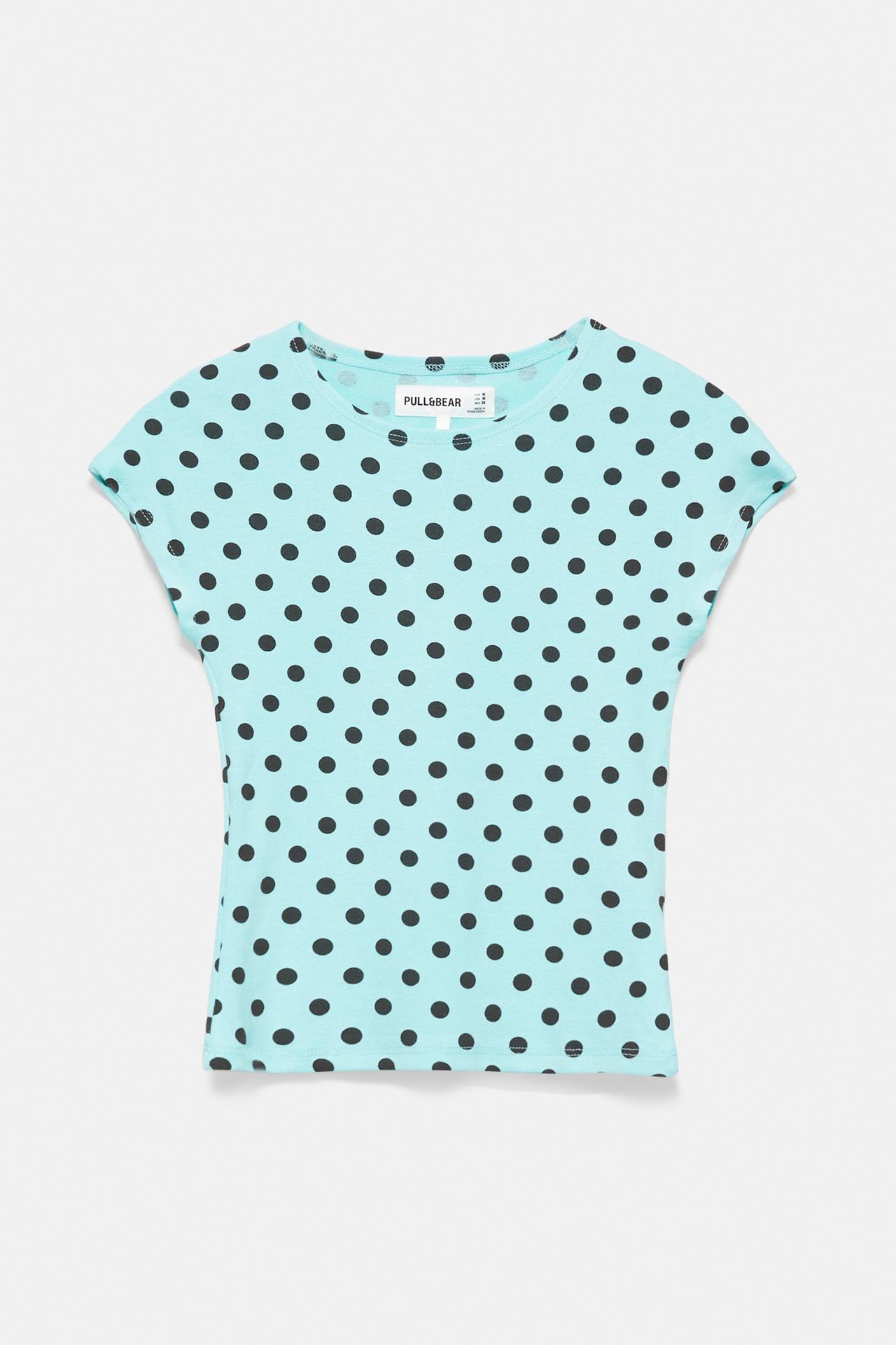 Fitted short sleeve T-shirt — Pale turquoise