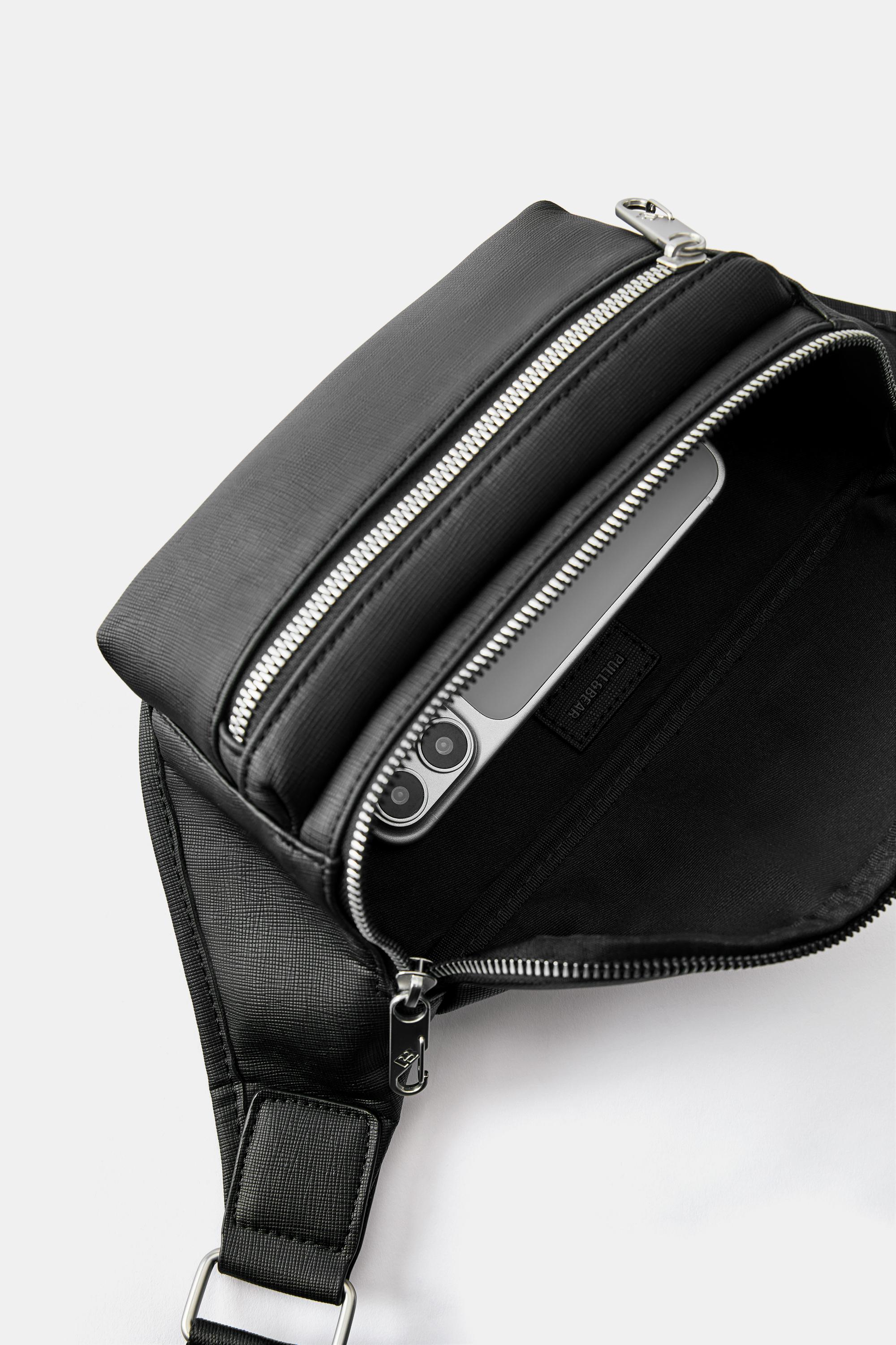 Multi-pocket belt bag — Black
