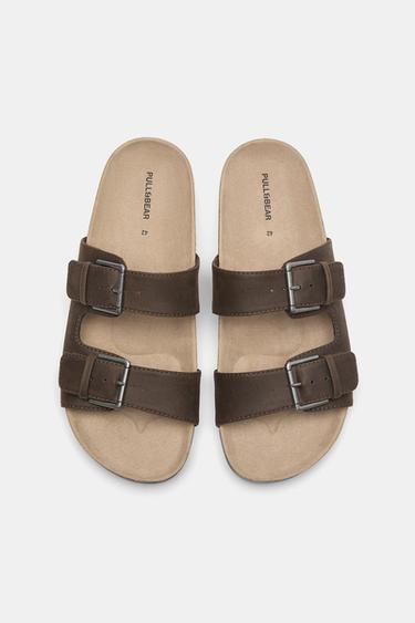 Buckled flat sandals — Brown 5