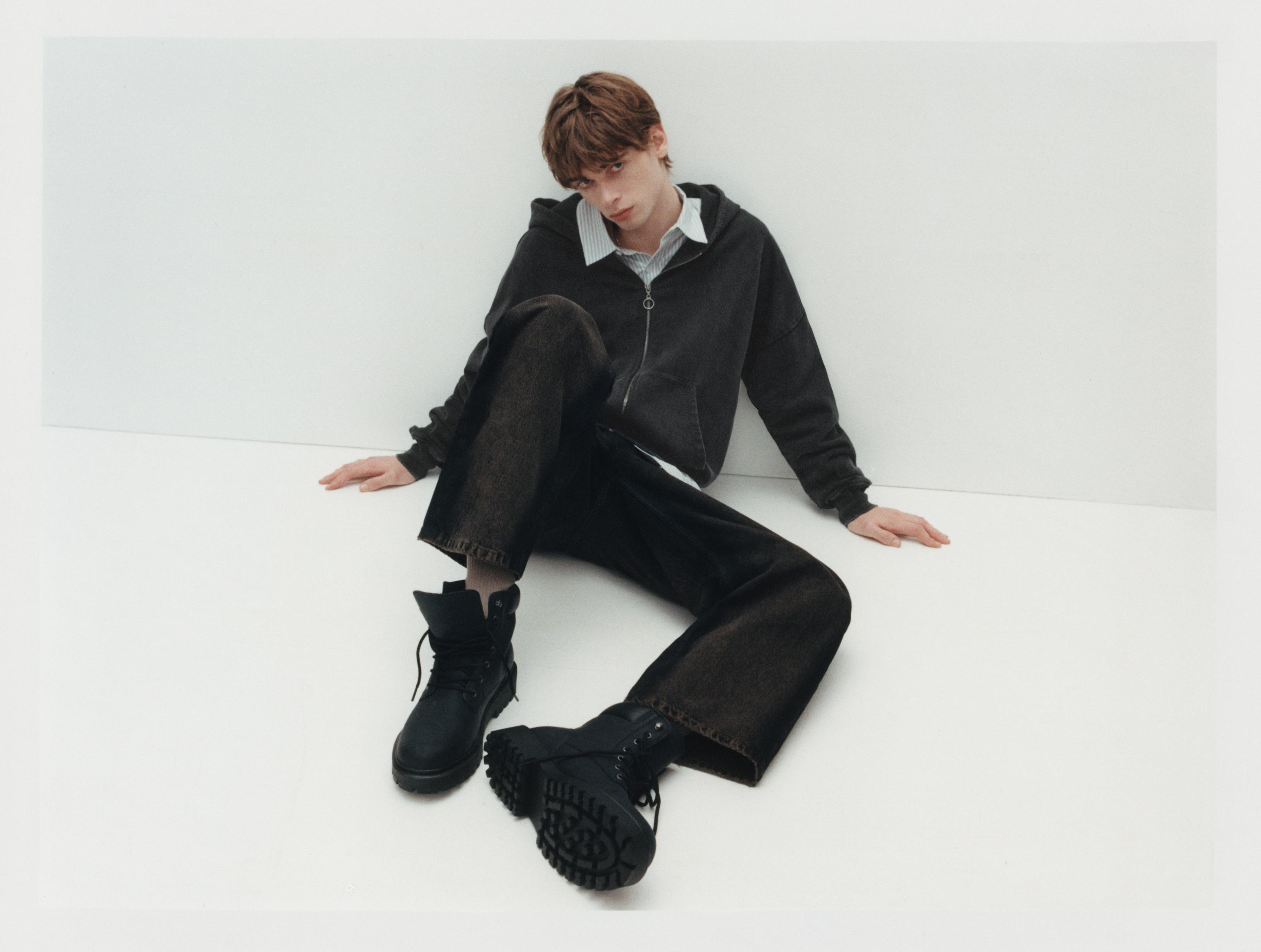 STWD lace-up boots — Black