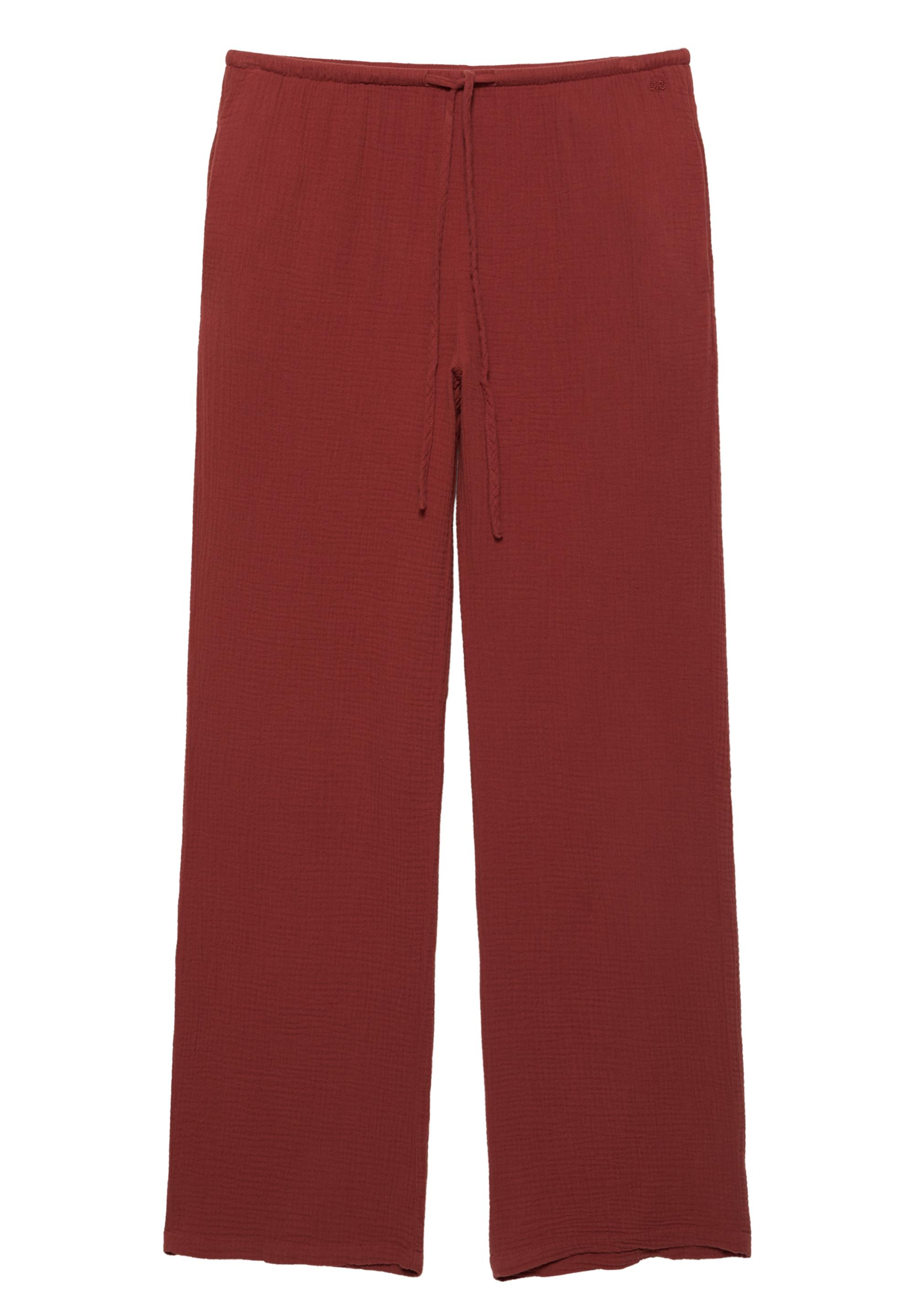 Flowing crepe trousers — Russet