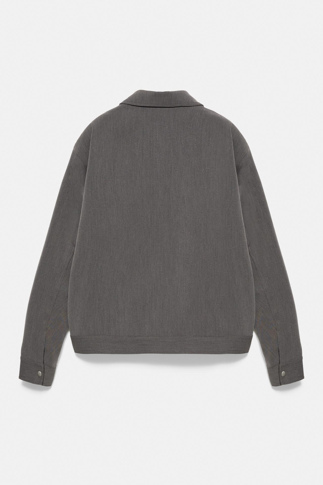 Tailored fit jacket with zip — Anthracite grey