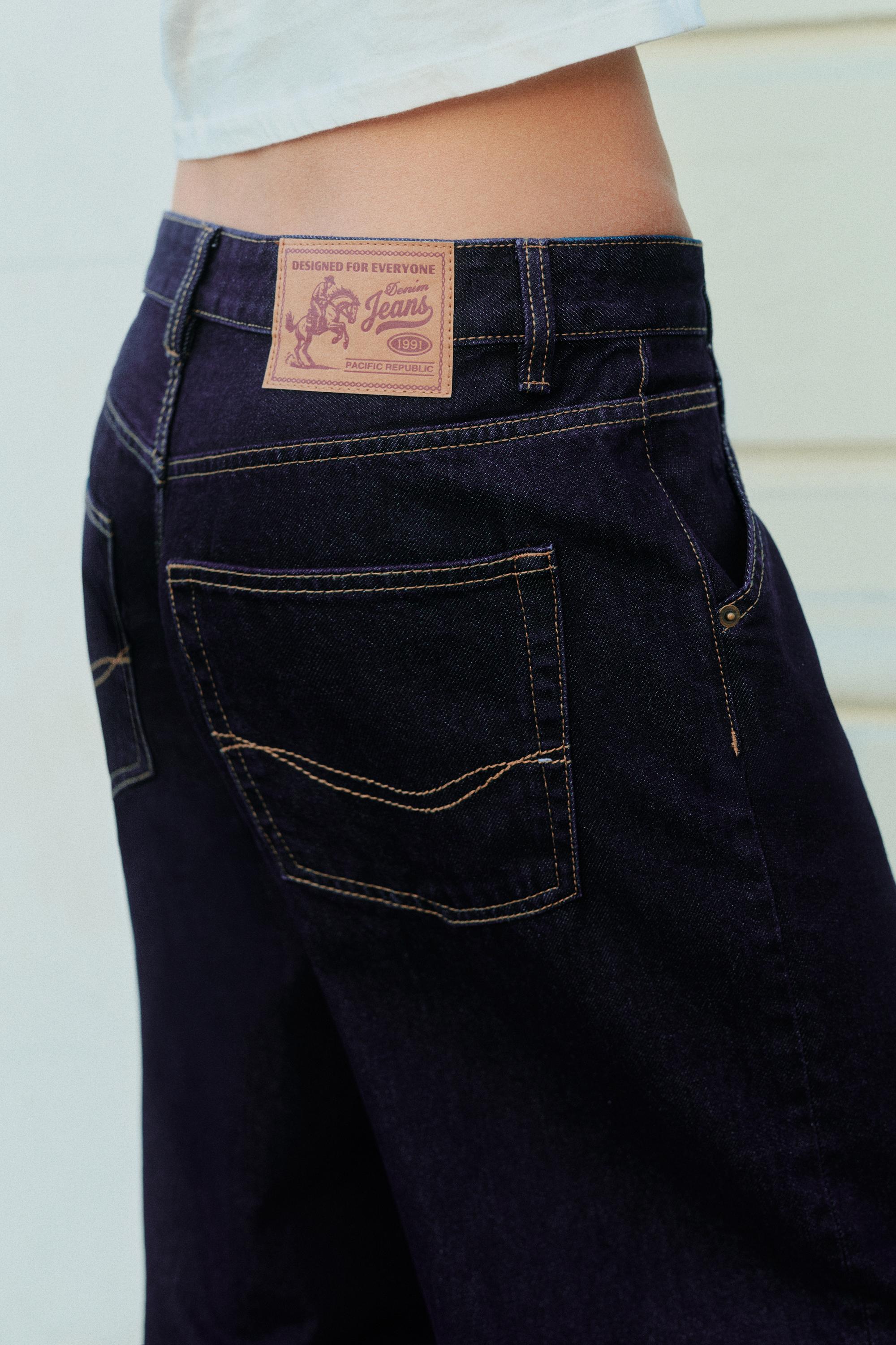 Turn-up hem jeans — Dark navy