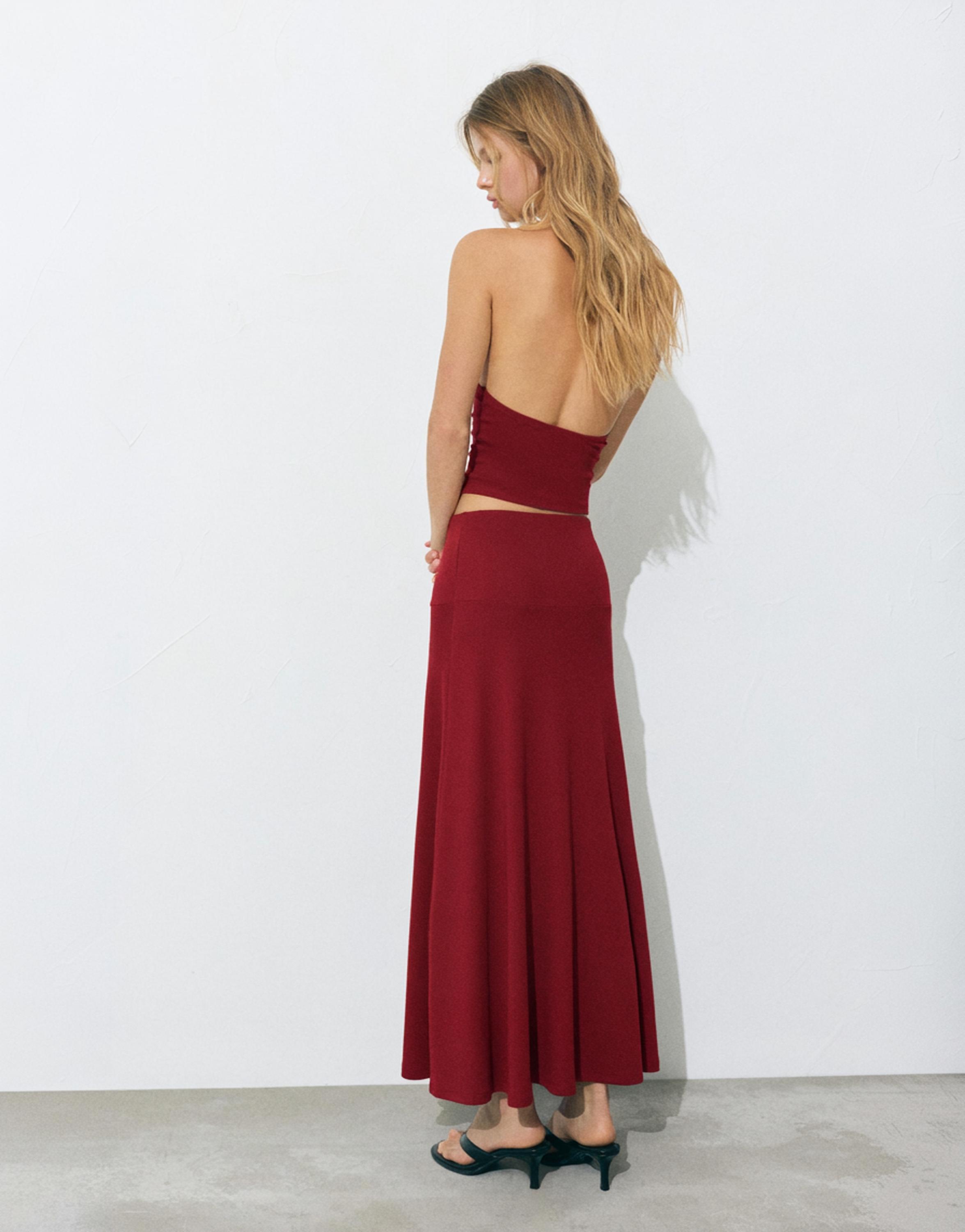 Evaze midi etek - Görsel 8