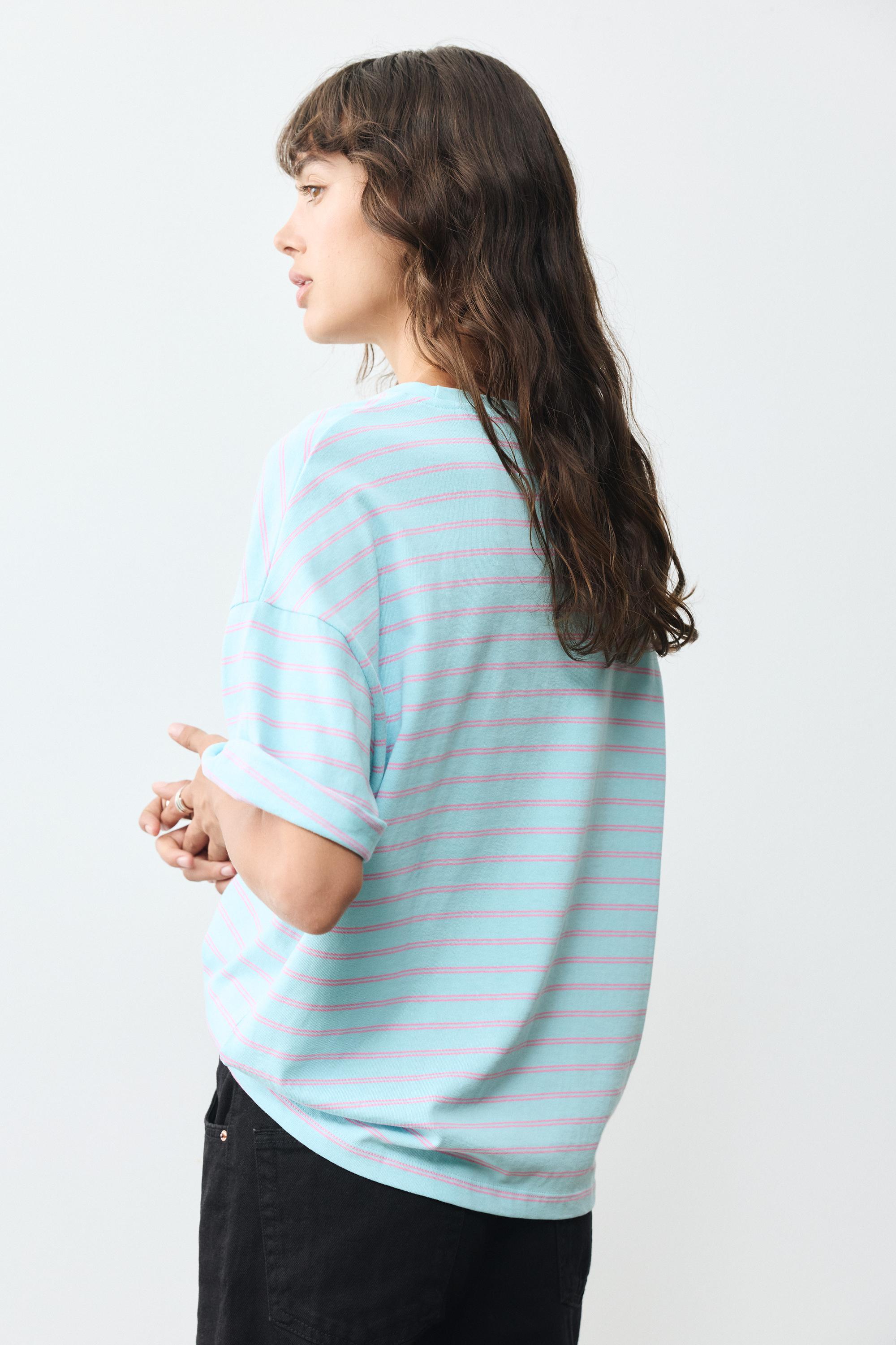 Oversize short sleeve T-shirt — Pale blue