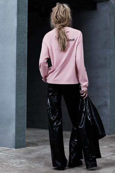 Hitchcock long sleeve T-shirt — Faded pink 3