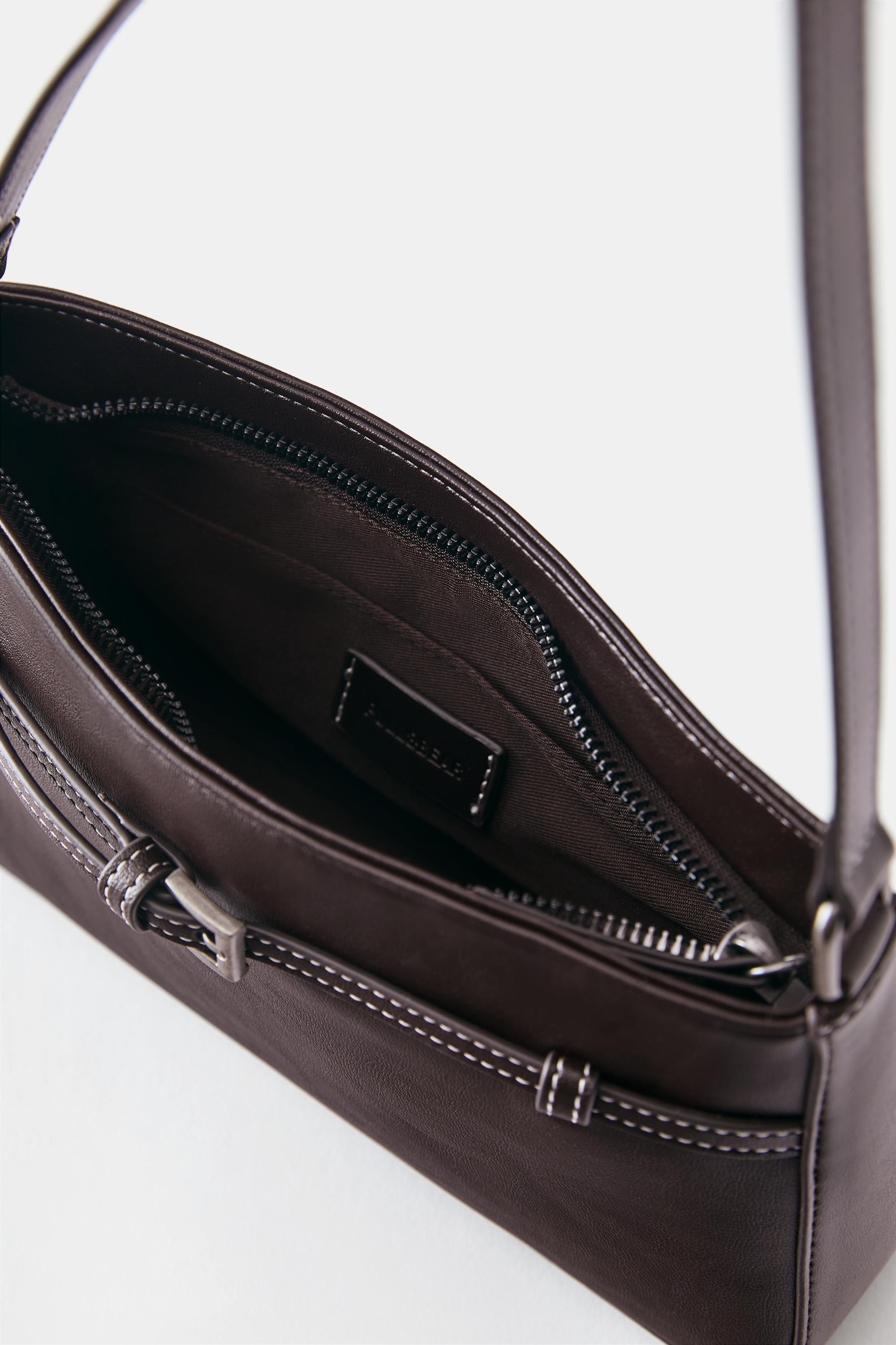 Buckle shoulder bag — Brown