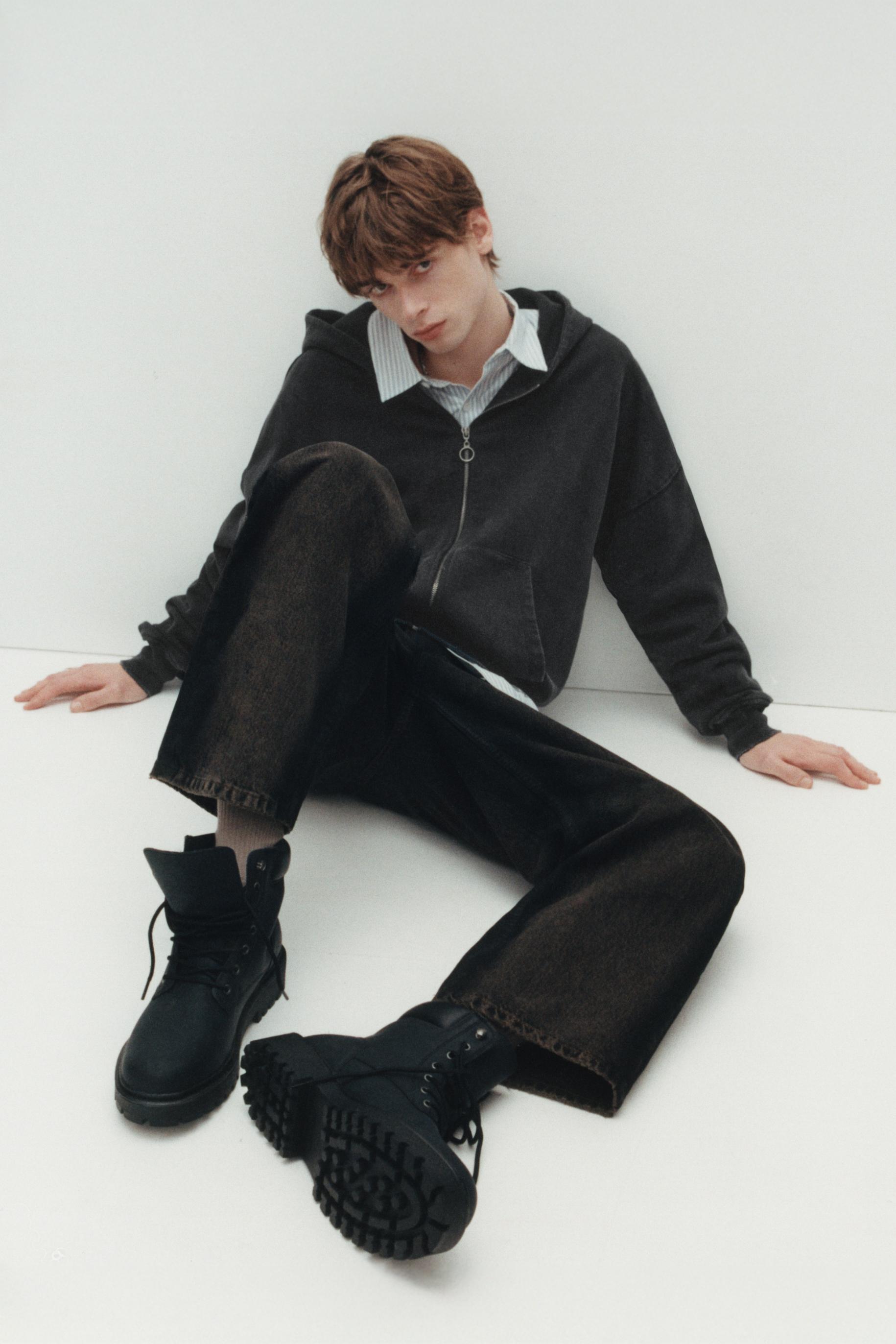 STWD lace-up boots — Black
