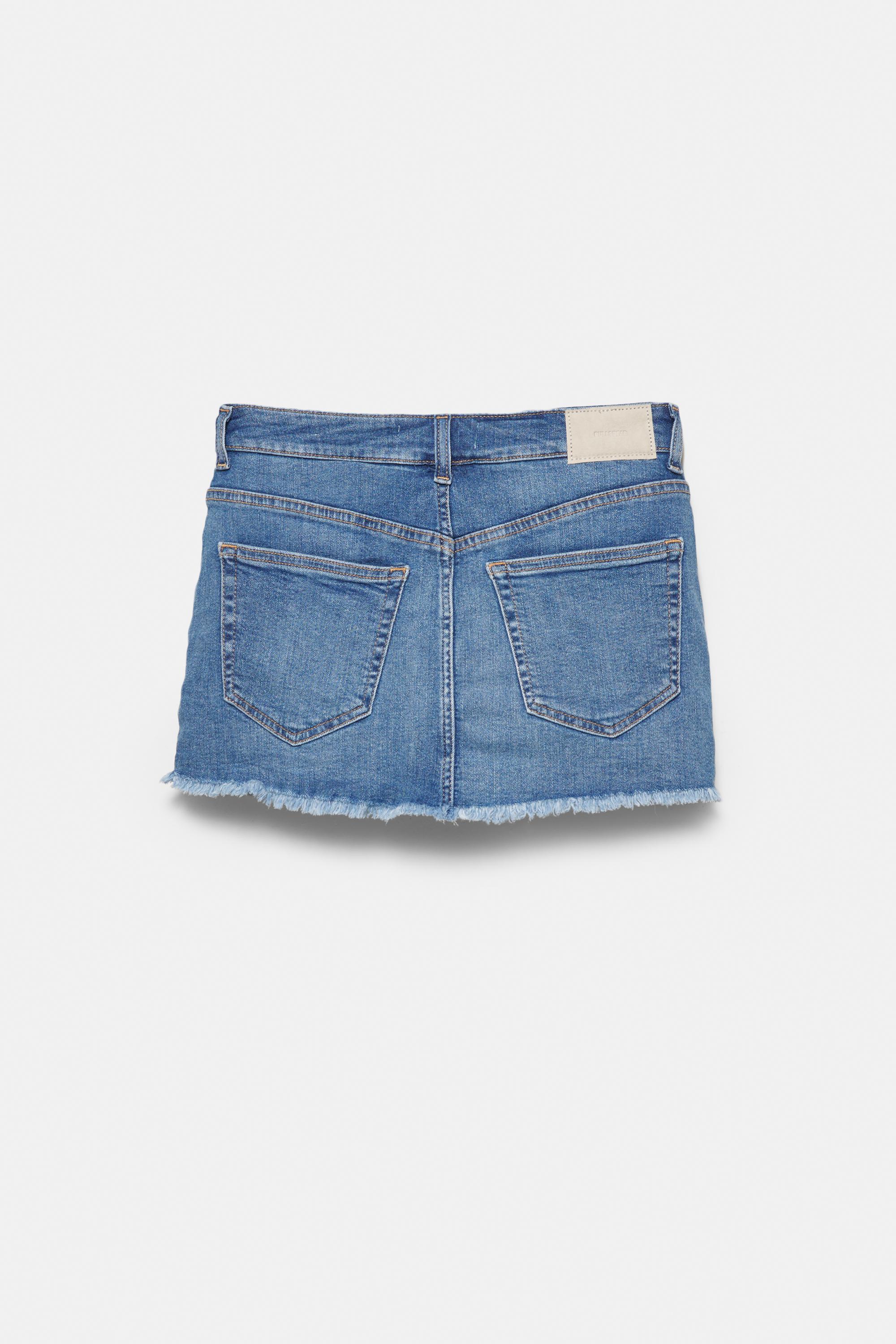 Denim skort — Medium blue