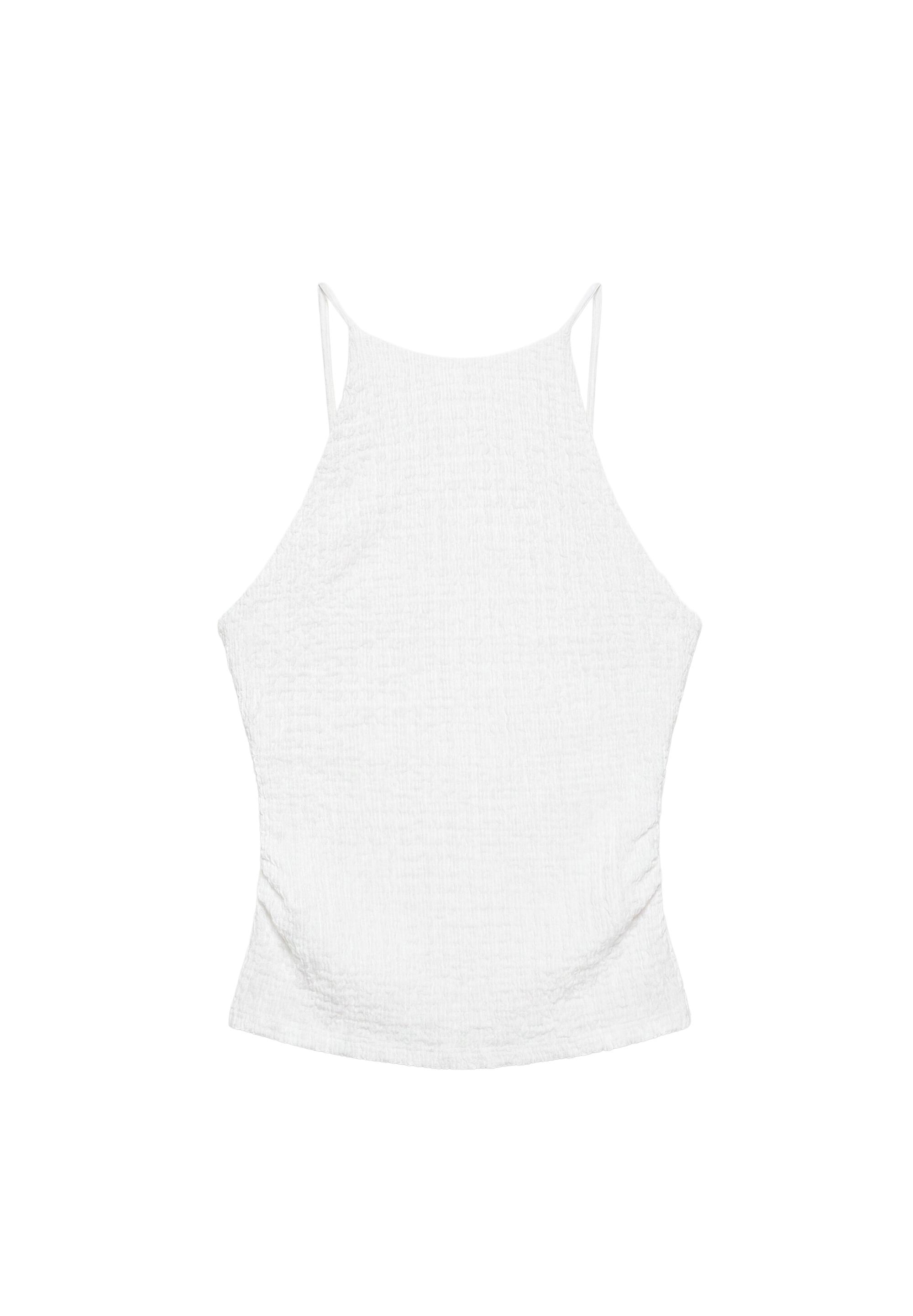 Textured halter top — Ice