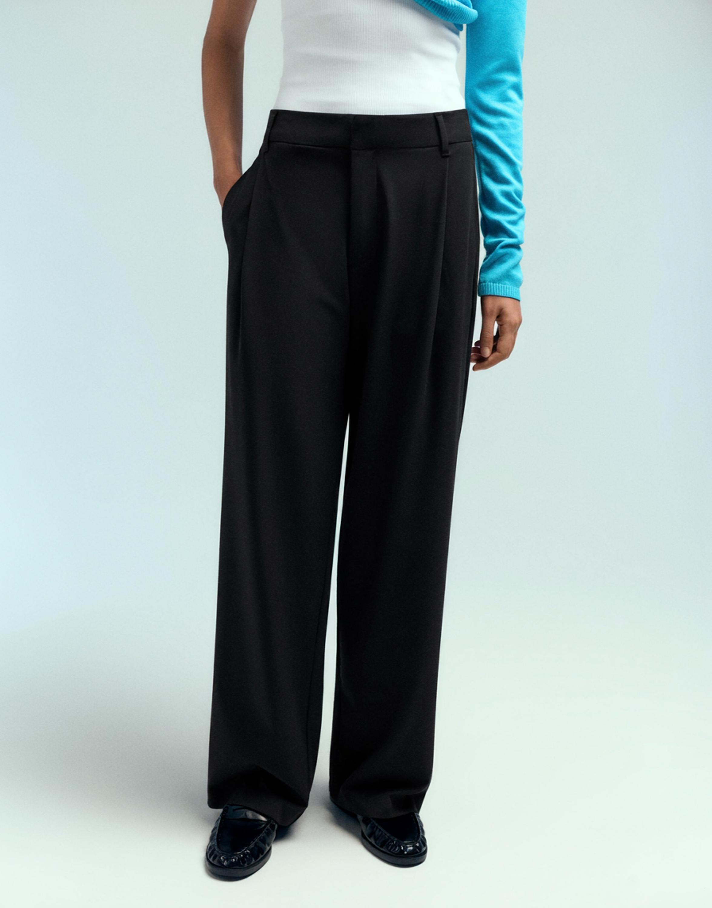 Darted smart trousers — Black