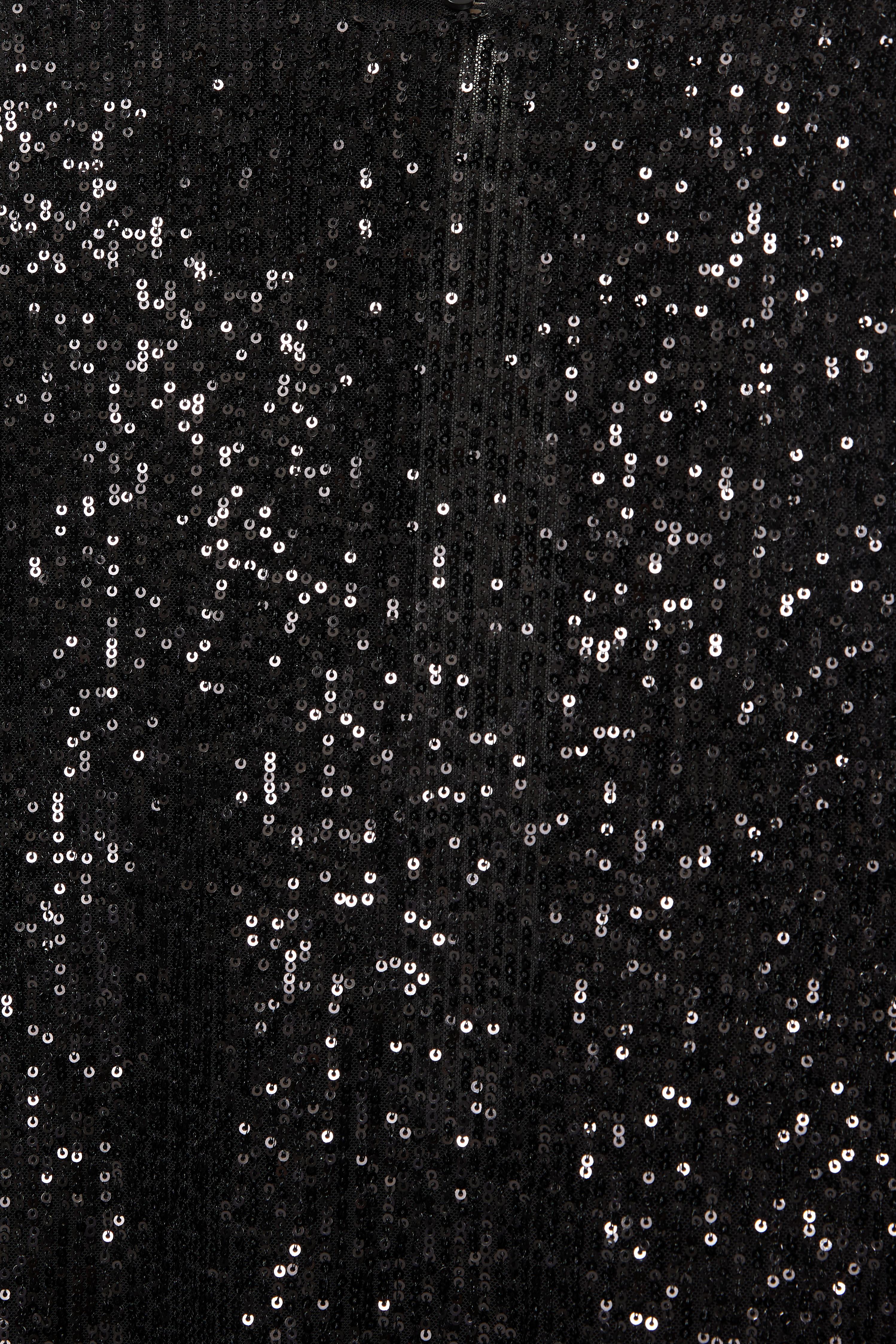 Short sequin dress — Black