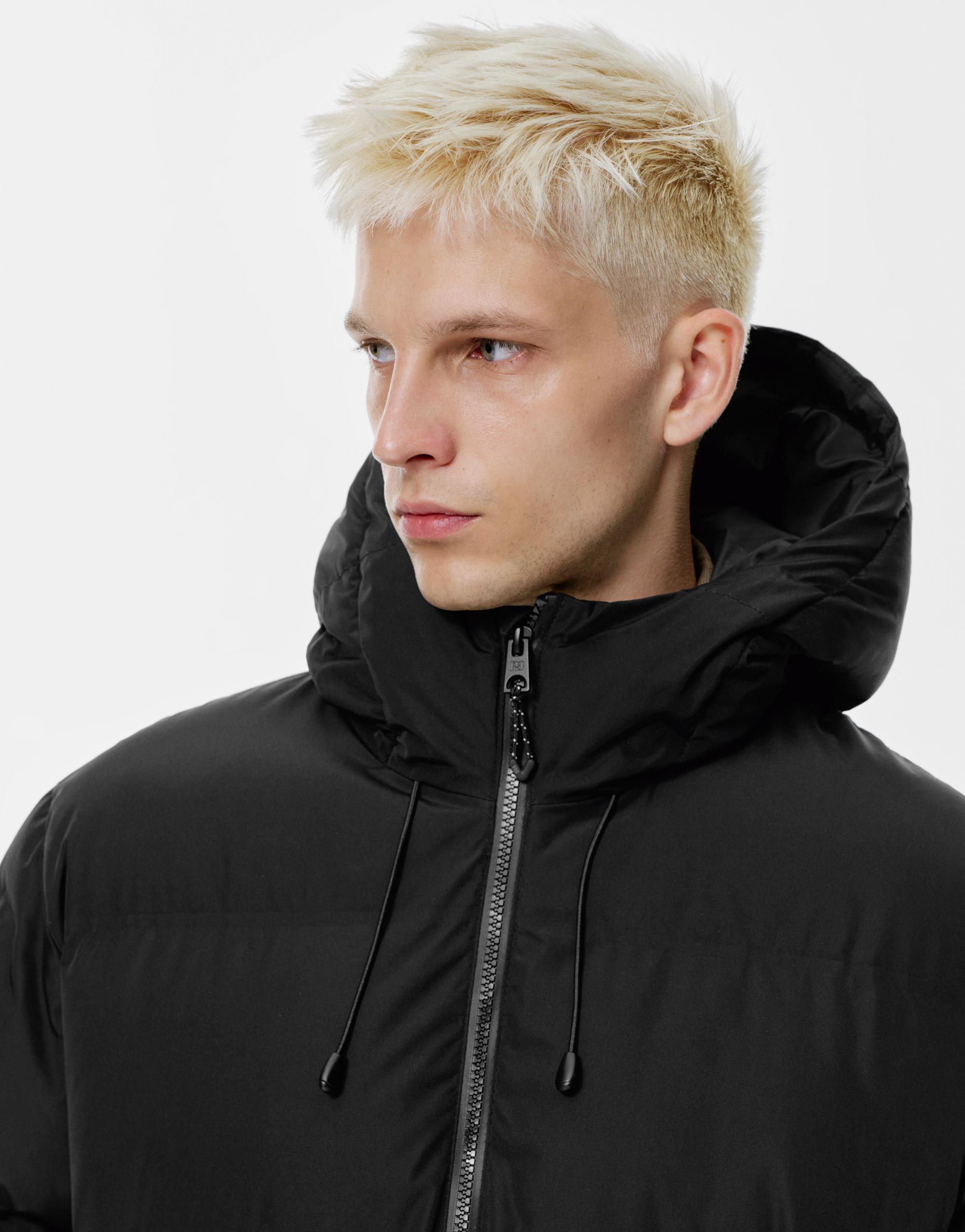 Kapüşonlu, ısıyla mühürlenmiş şişme ceket - Görsel 25