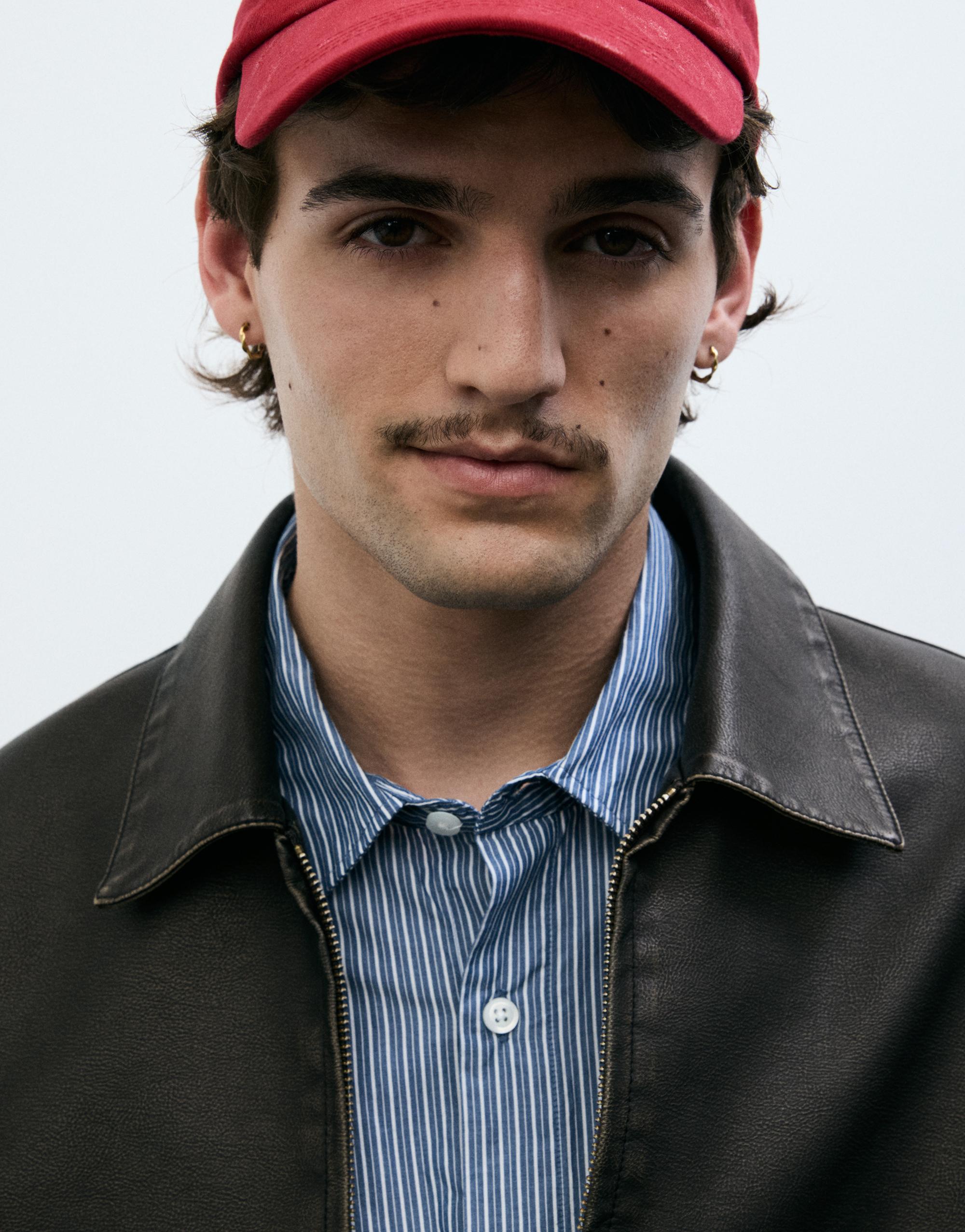 Yıkanmış suni deri ceket - Görsel 51