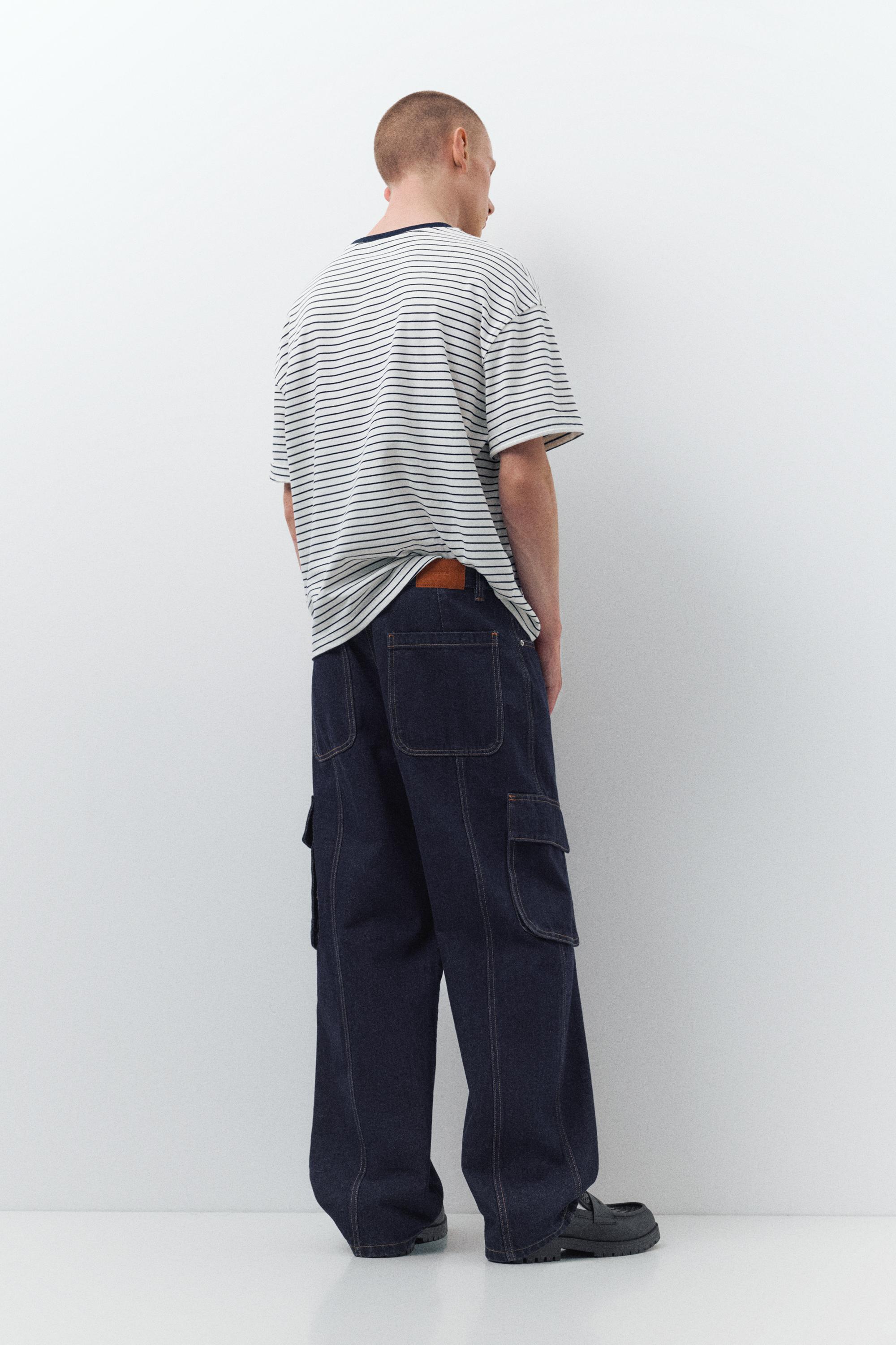 Baggy cargo jeans — Navy