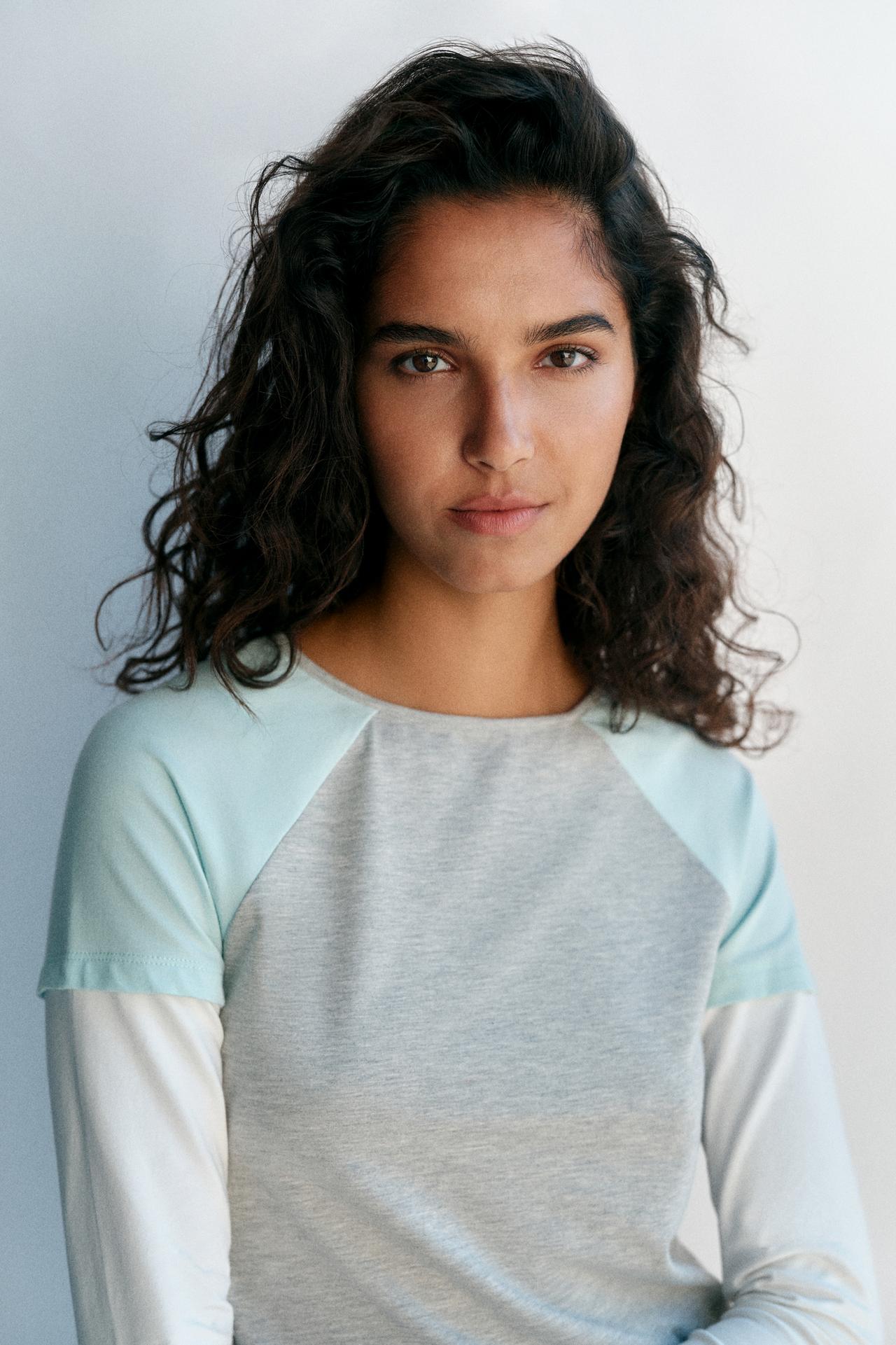 Double raglan sleeve T-shirt — Grey