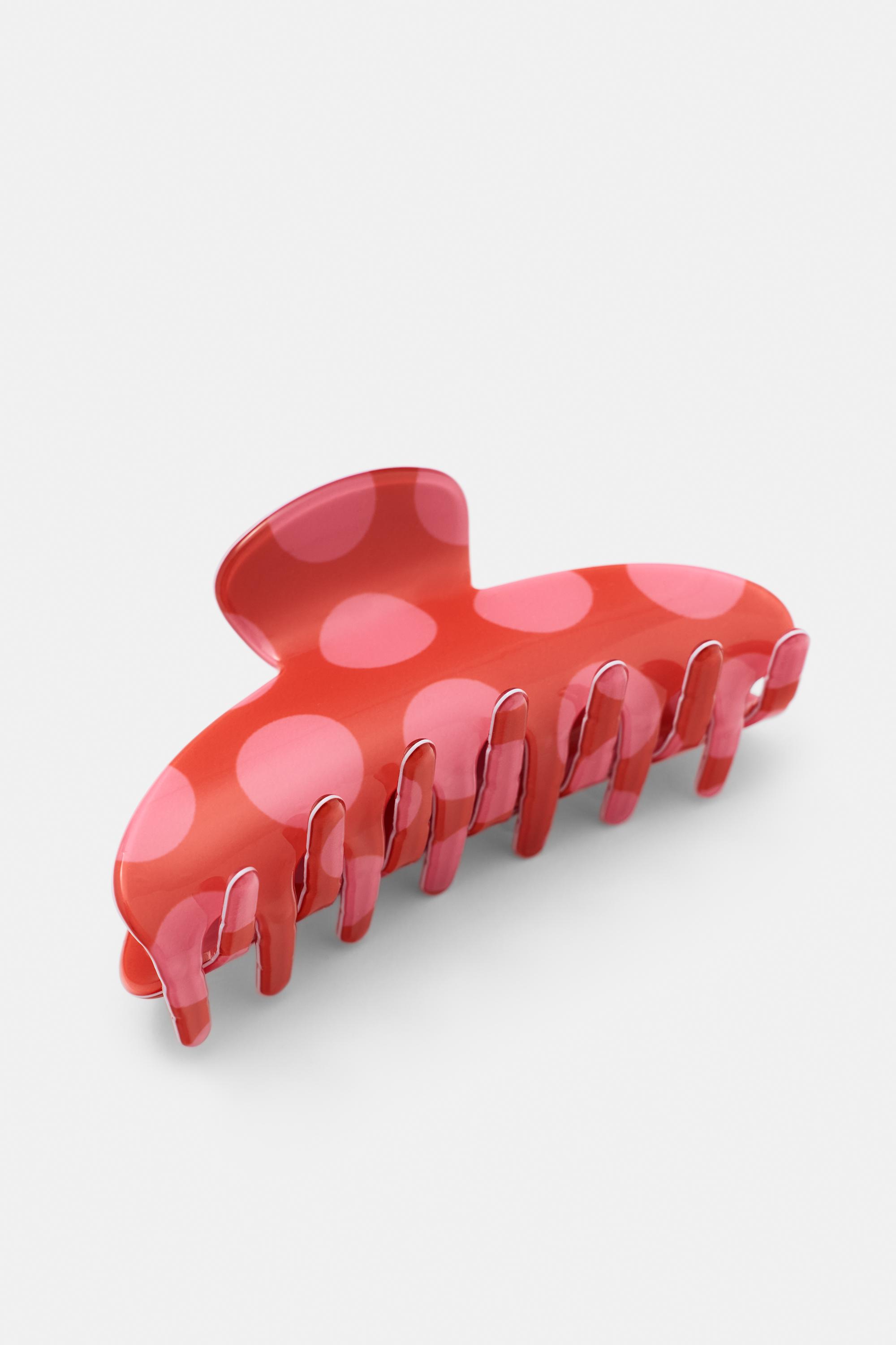 Puantiye desenli saç tokası