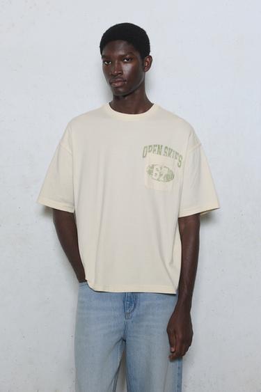Relaxed fit graphic pocket T-shirt — Off white 1