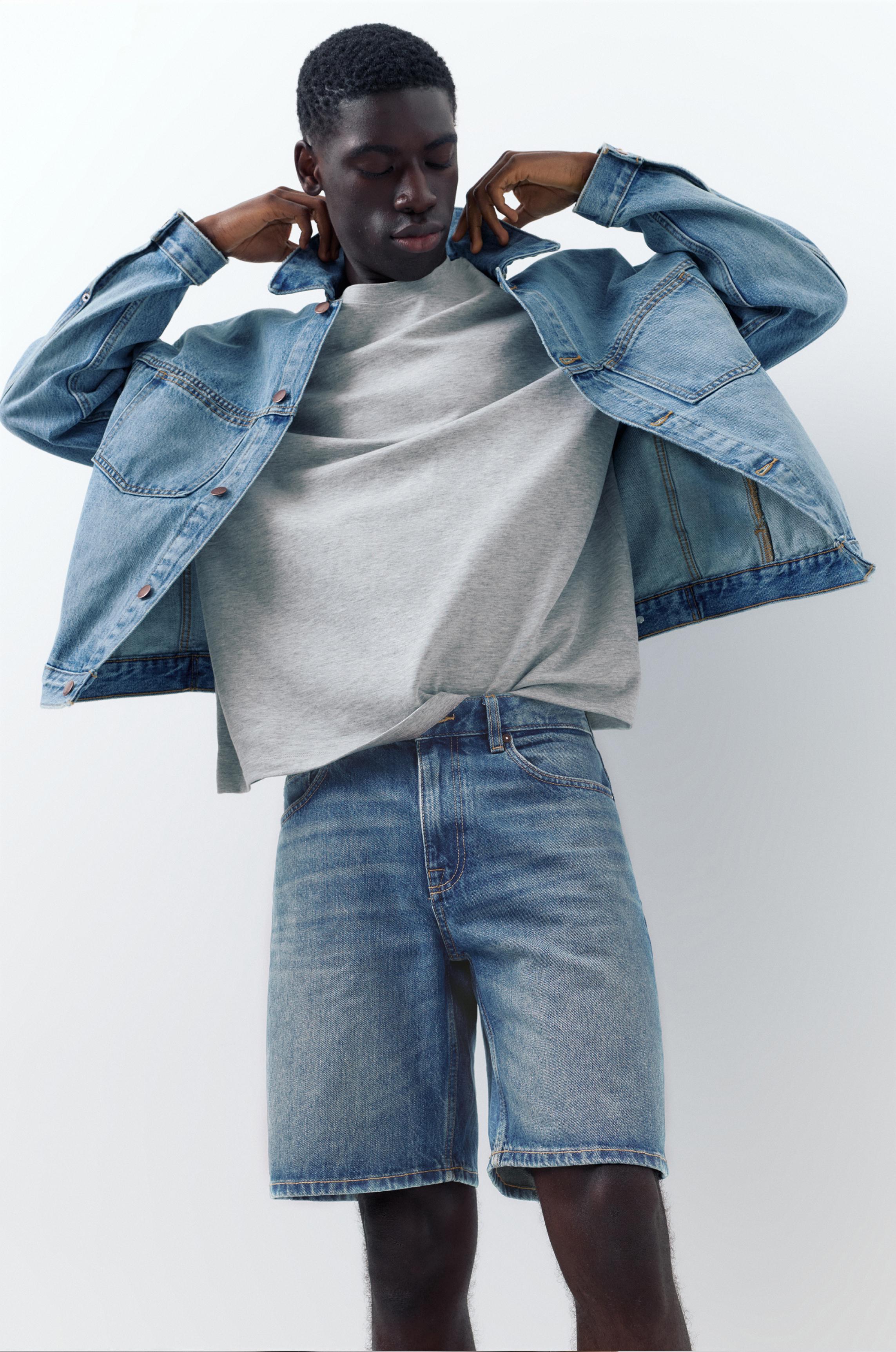 Standard denim Bermuda shorts — Medium blue