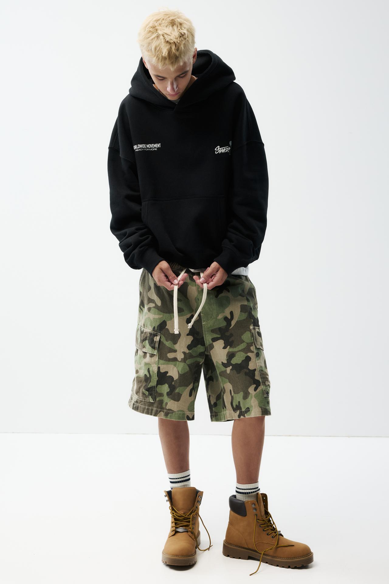 STWD graphic hoodie — Black