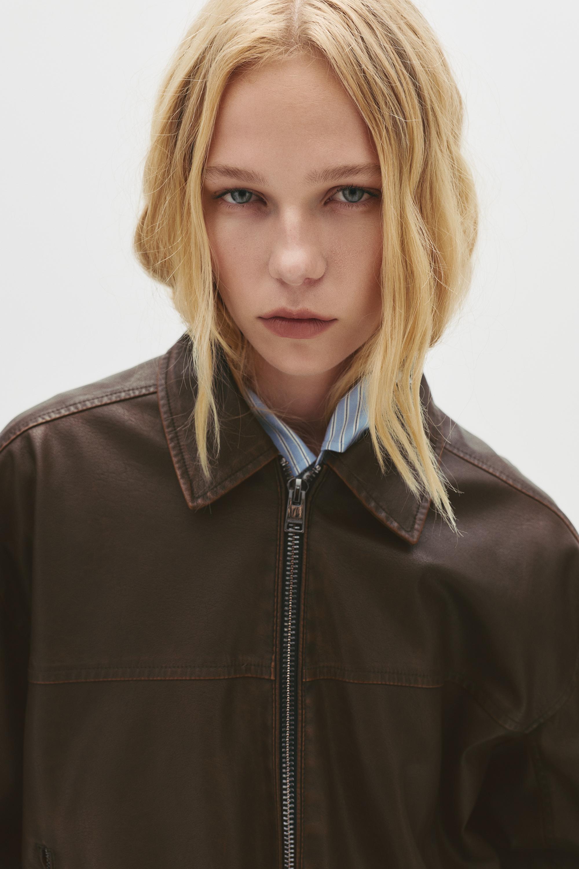 Suni Deri Baba Kesim Ceket - Görsel 100