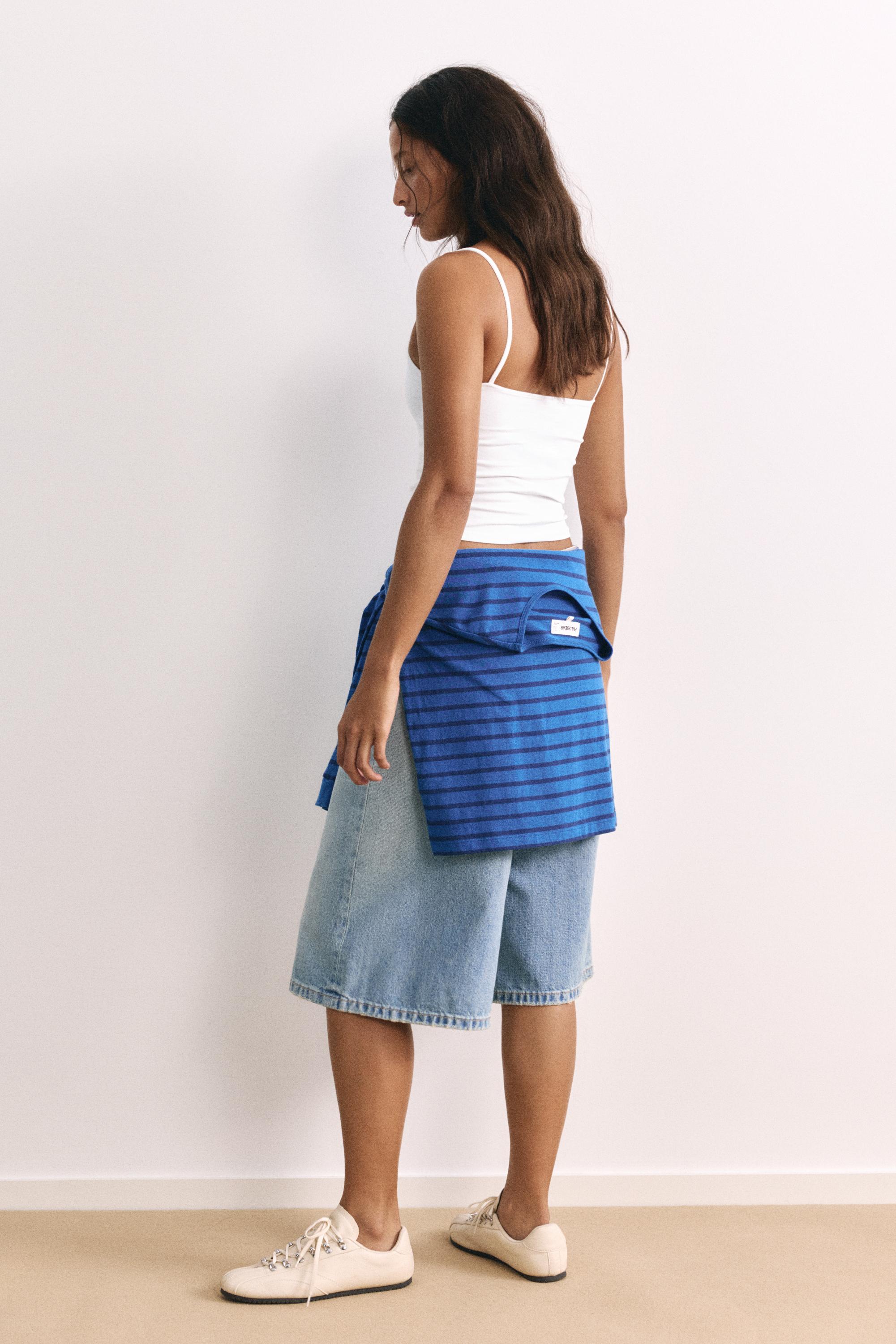 Number graphic strappy top — Ice