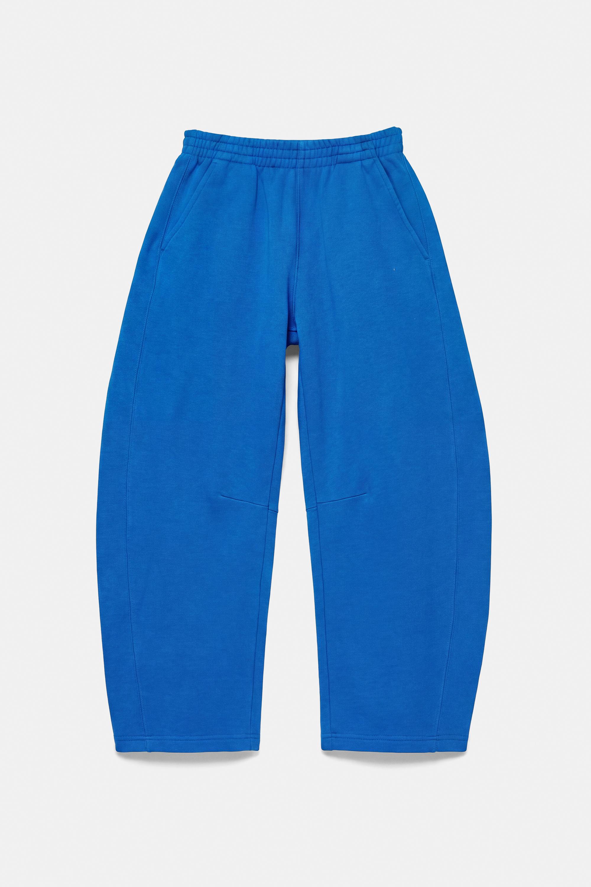 Barrel-leg joggers — Deep blue