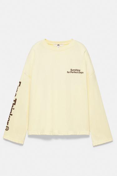 Oversize sun graphic T-shirt — Yellow 5