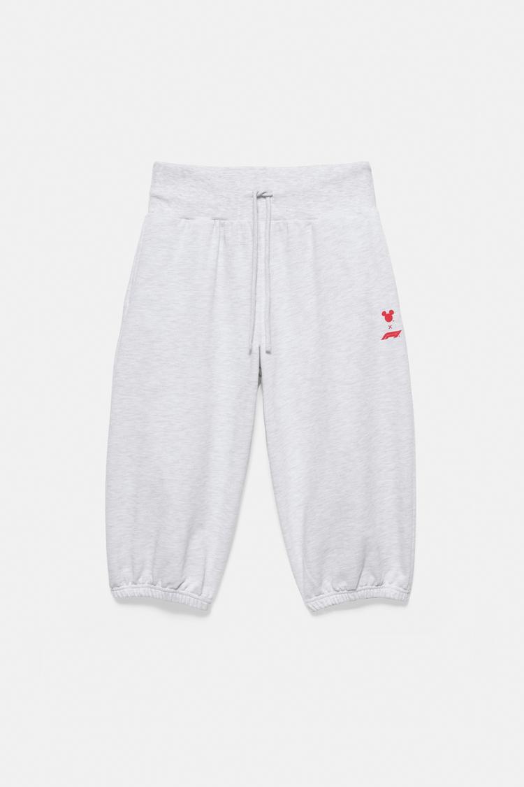 Disney x F1 capri sweatpants — Grey marl