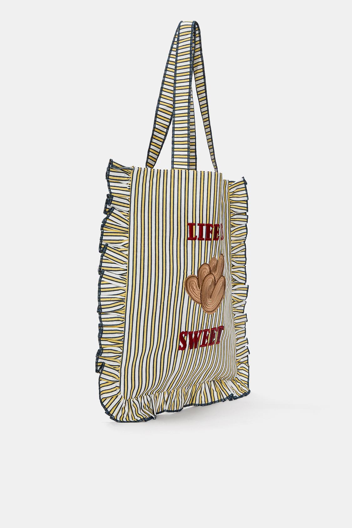 Bolso Shopper Bolso Tela Saco Zara ZARA NEW WOMAN LARGE SHOPPER