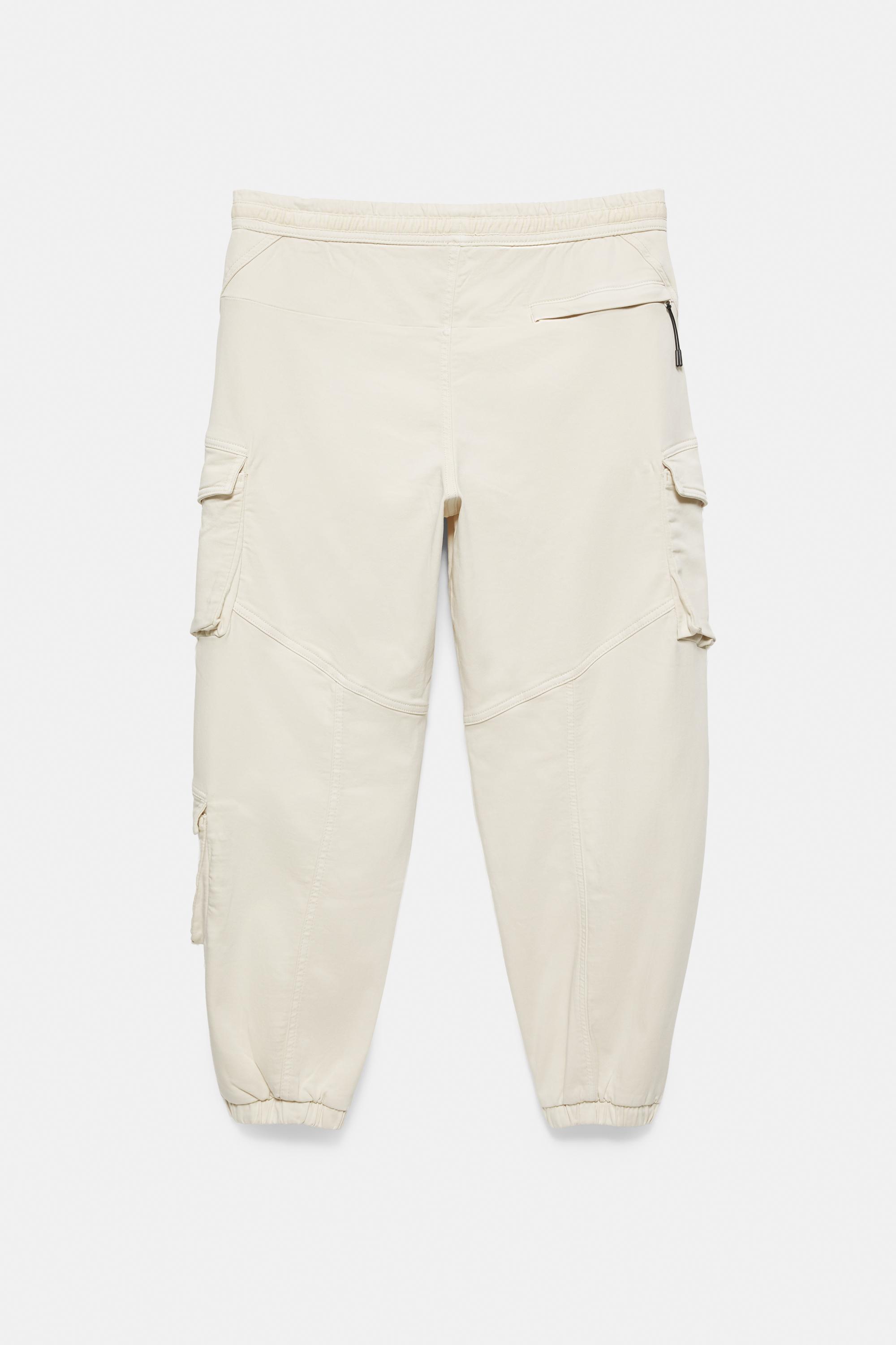 Multi-pocket joggers — Stone