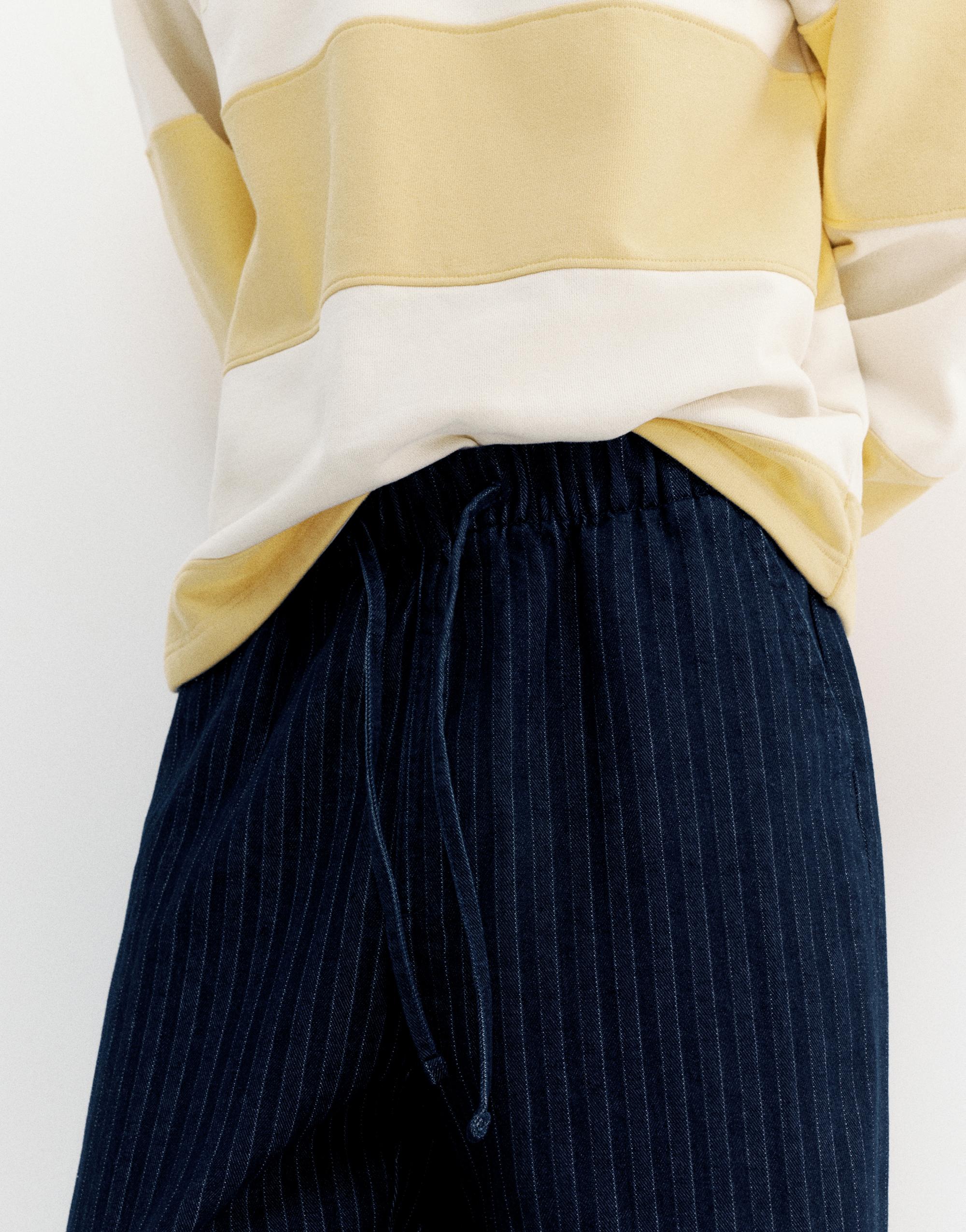 Çizgili jean jogger pantolon - Görsel 26