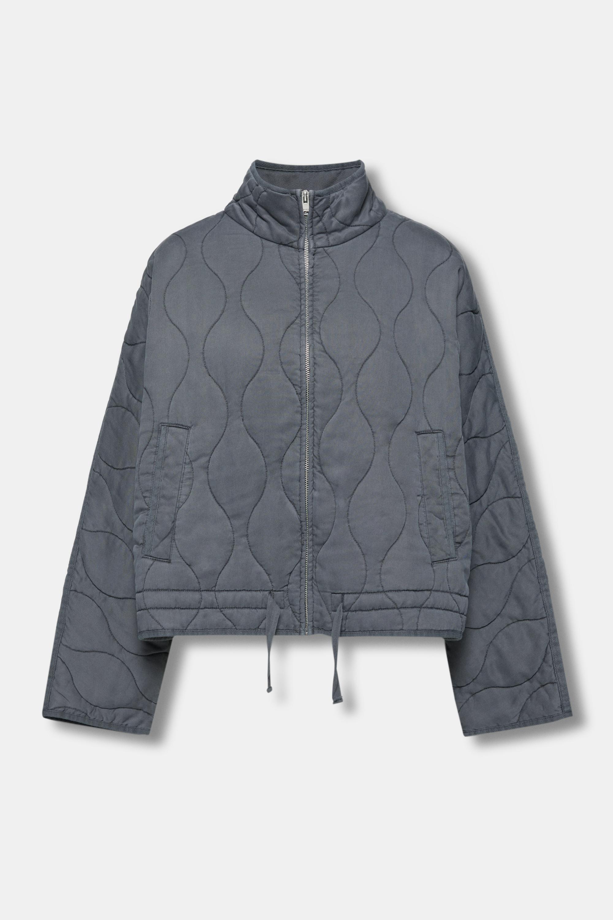 Dik yaka şişme mont - Görsel 3