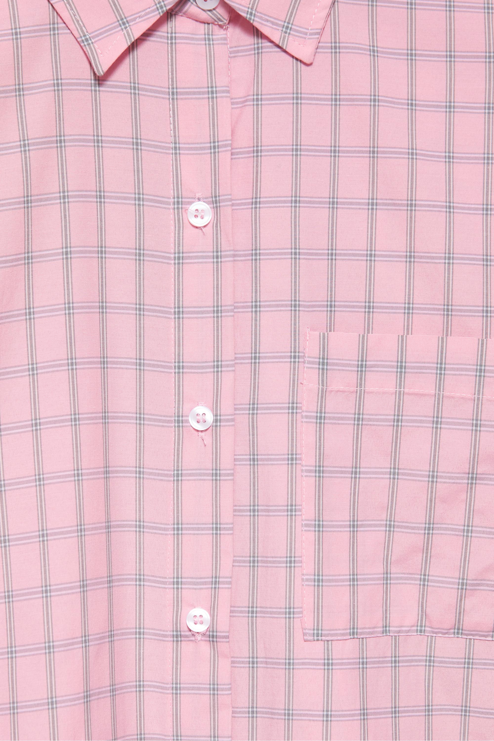 Check pocket shirt — Pink