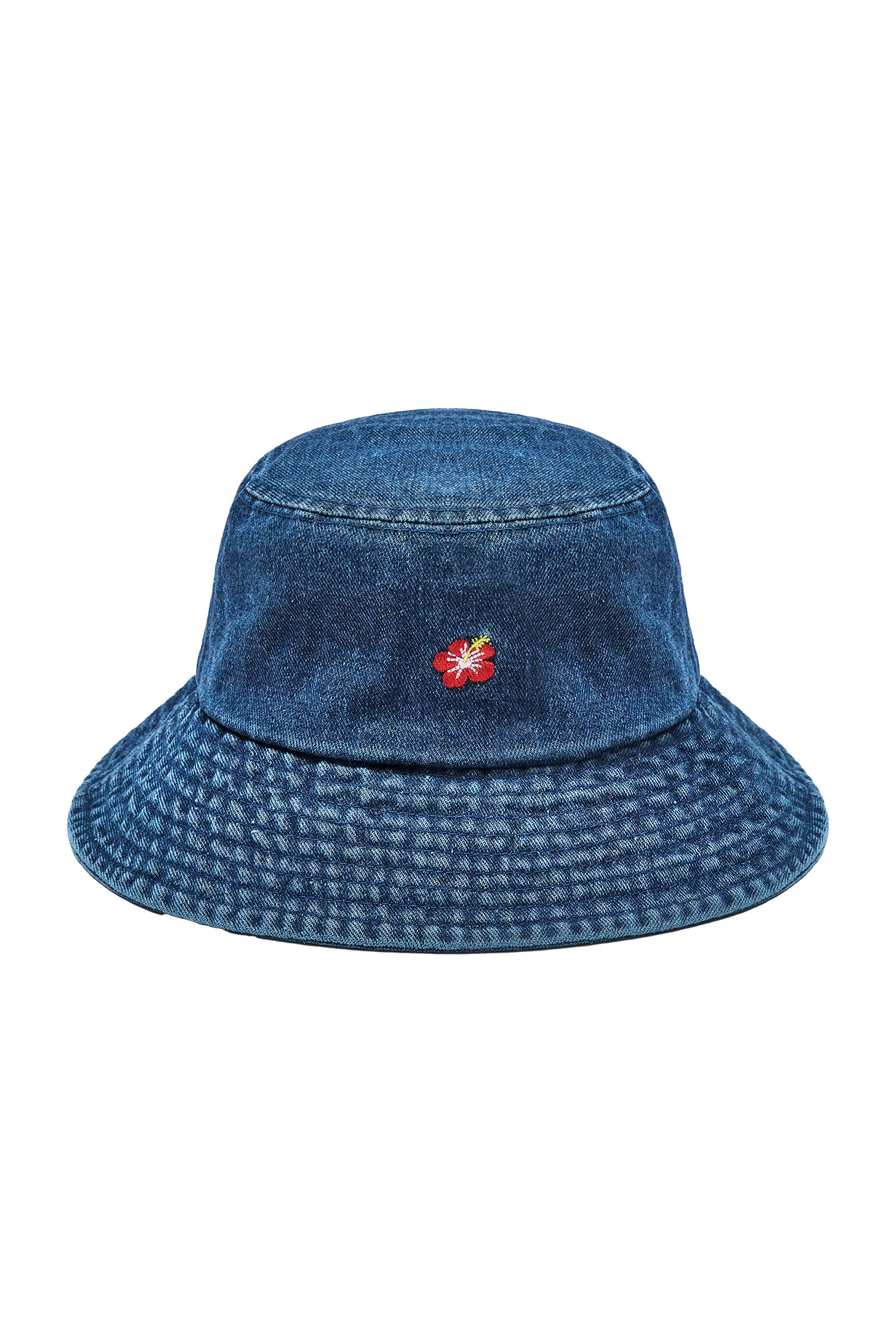 İşlemeli denim bucket şapka - Görsel 2