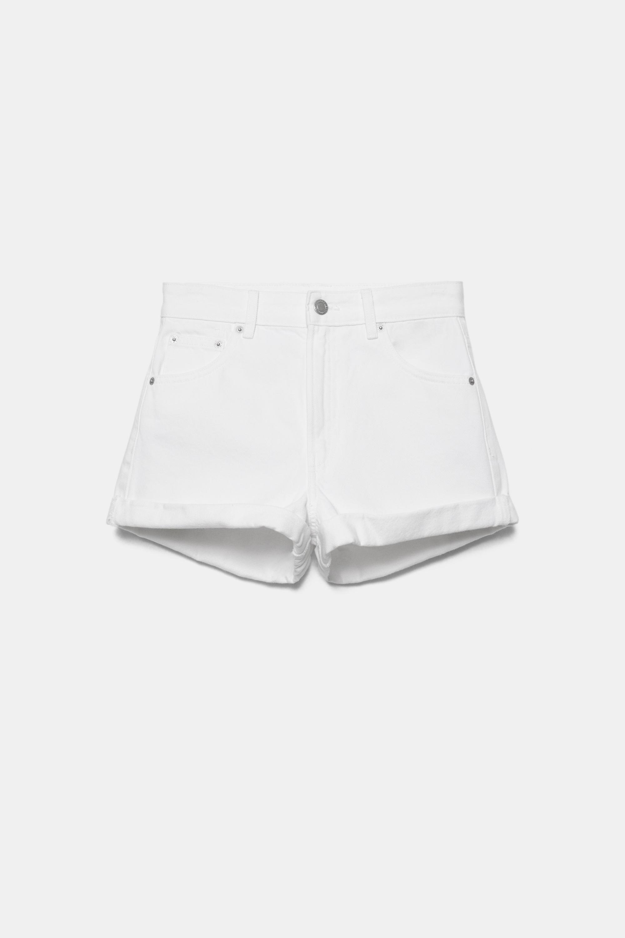 Mom fit paçası kıvrık denim şort - Görsel 106