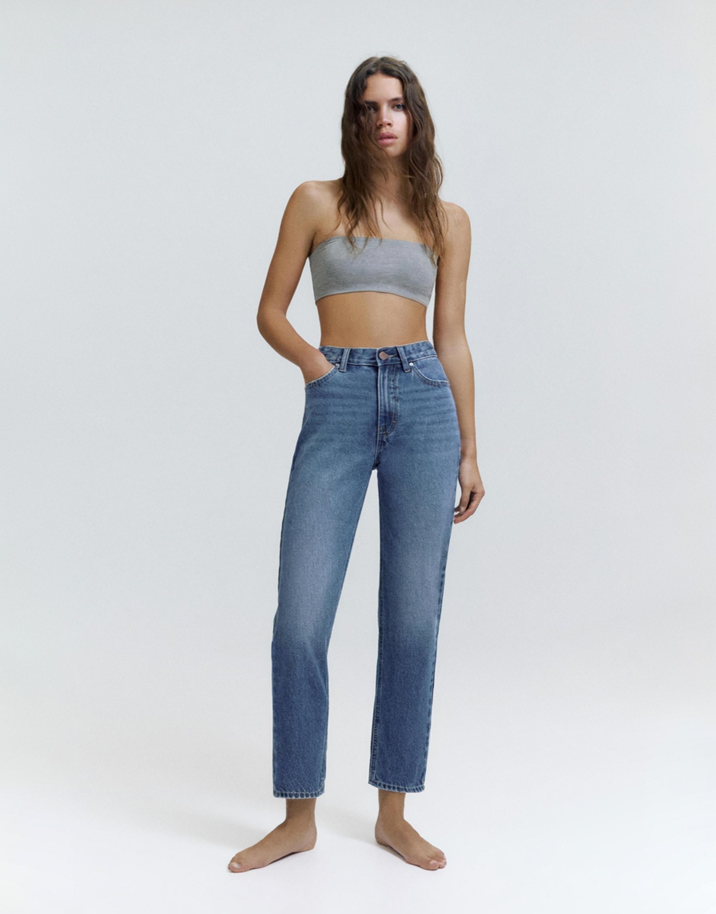 Mom fit yüksek bel jean - Görsel 9