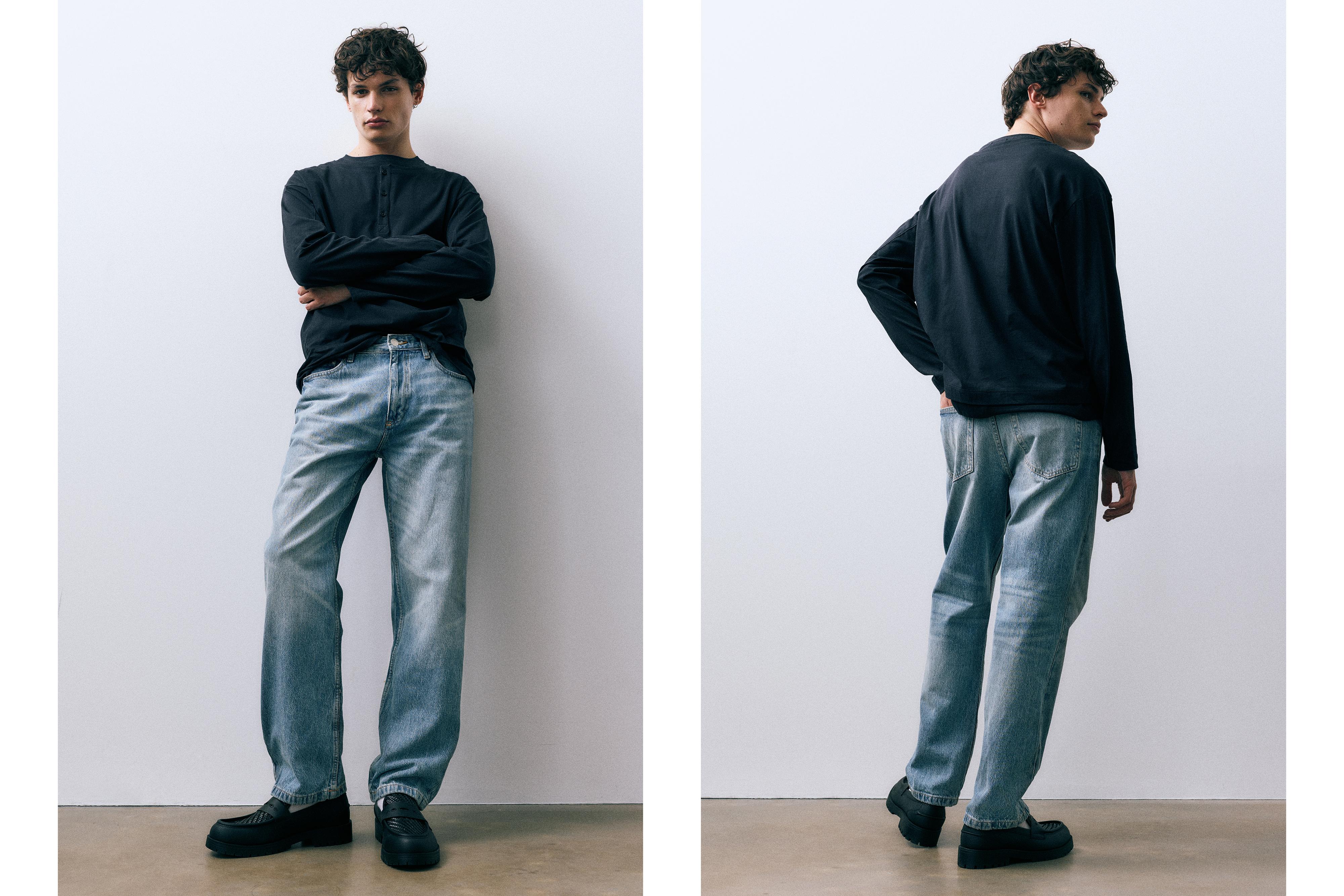 Straight-leg jeans — Medium blue