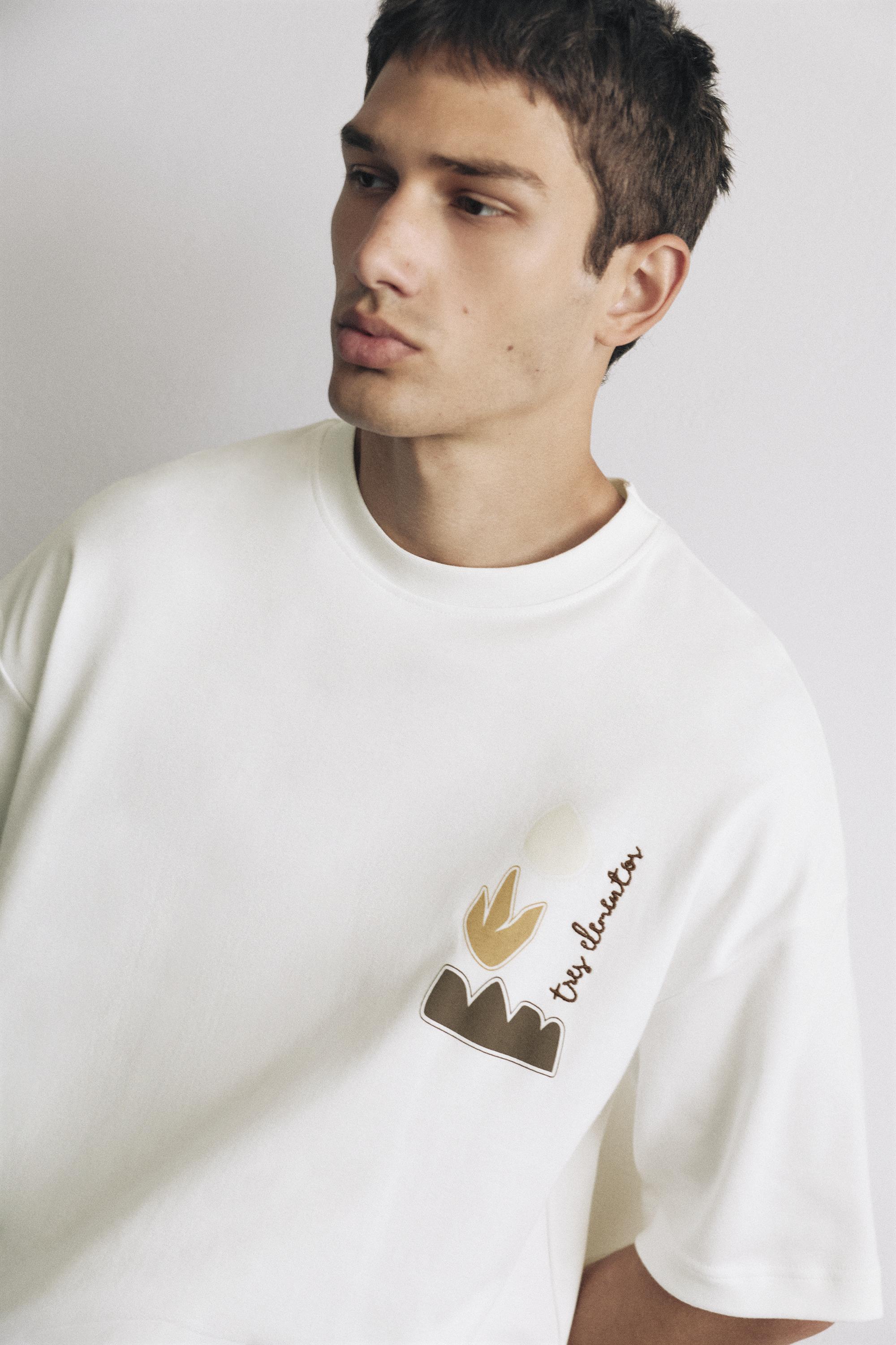 Short sleeve graphic T-shirt — Off white