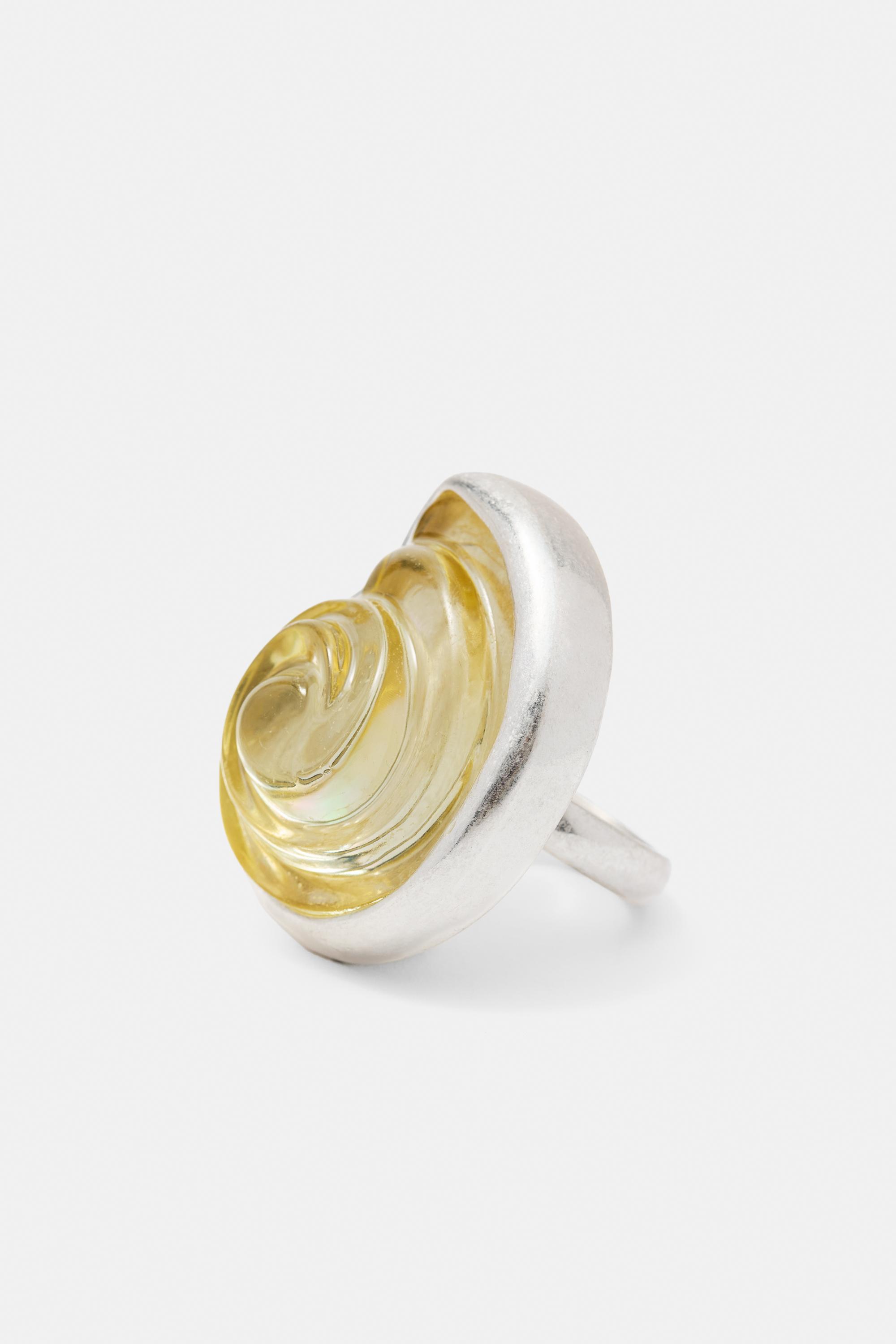 Mixed seashell ring — Silver